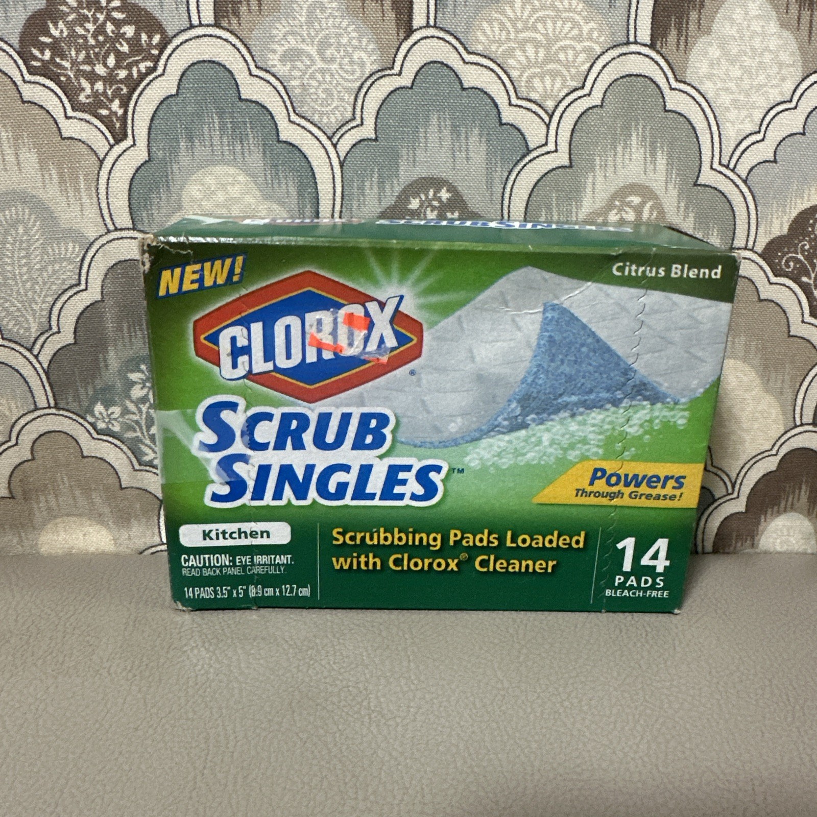 CLOROX Scrub Singles Kitchen Pad Citrus Blend 14 Pads Discontinued New In Box