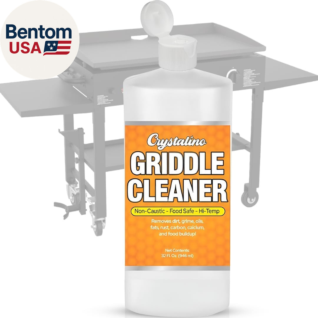 Flat Top Grill Cleaner (32 Fl Oz), Removes Grease, Rust, Fats, Carbon, and Calci