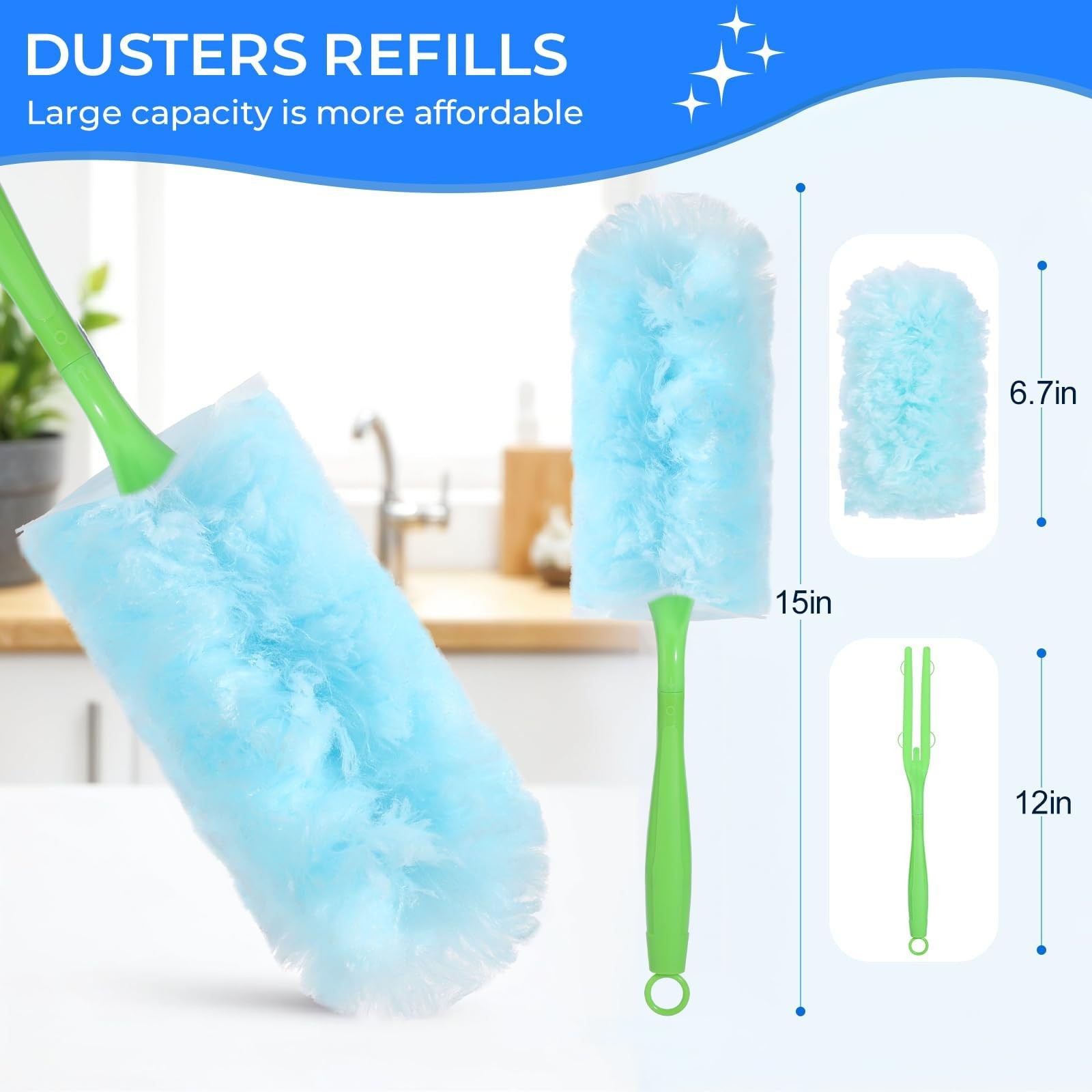 30pcs Disposable Dusters Refillsbulk Heavy Duty Dusters Refills 360 Degree Duste
