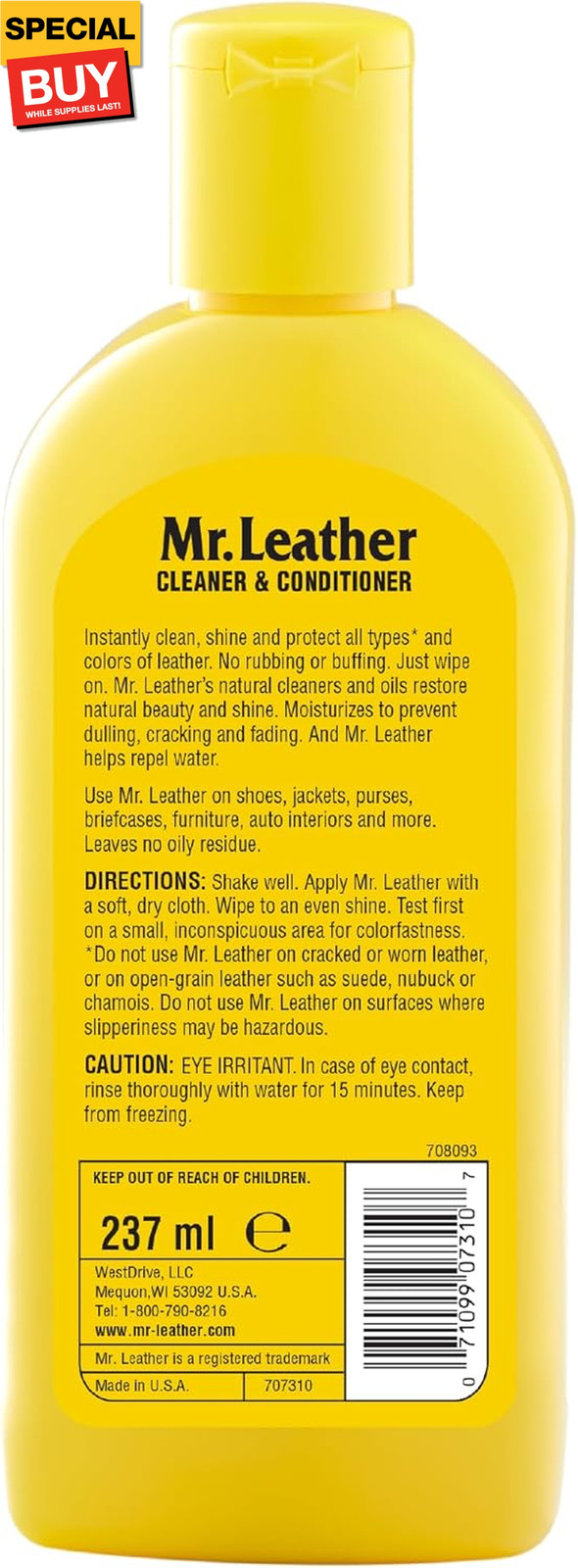 Cleaner and Conditioner – Enriched Leather Conditioner – Leather Protector Liqui
