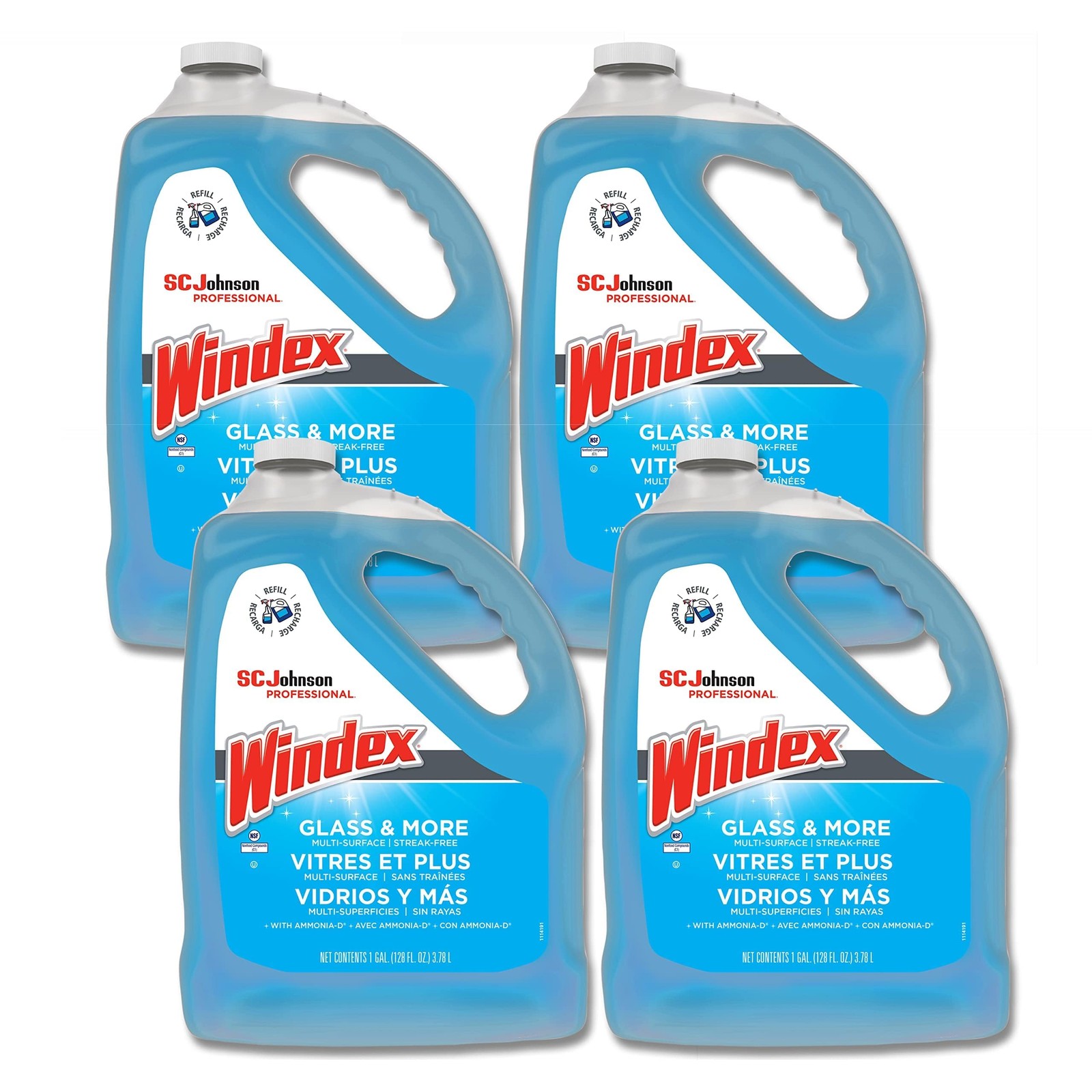 Windex Glass And More Multi Surface Cleaner 1 Gallon Pack Of 4 Streak Free