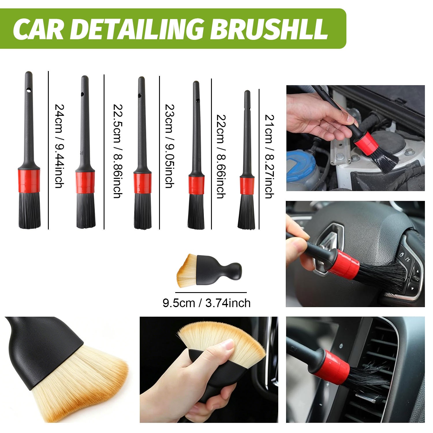 62″ Car Wash Brush with Long Handle, 12PCS for Car RV Truck Boat Wash