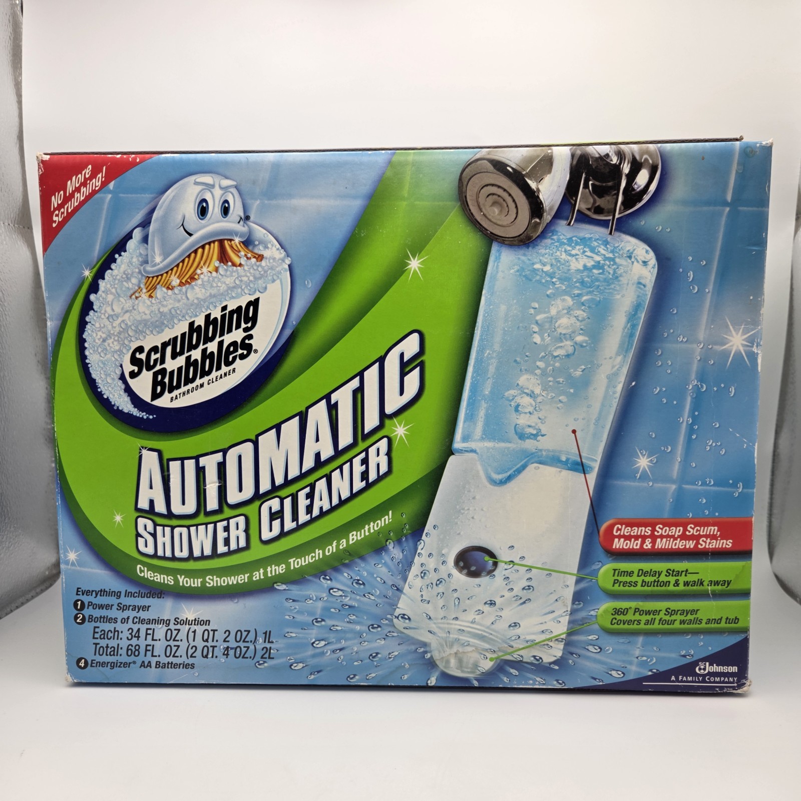 Scrubbing Bubbles Automatic Shower Cleaning Kit With 2 Cleaning Solutions NEW