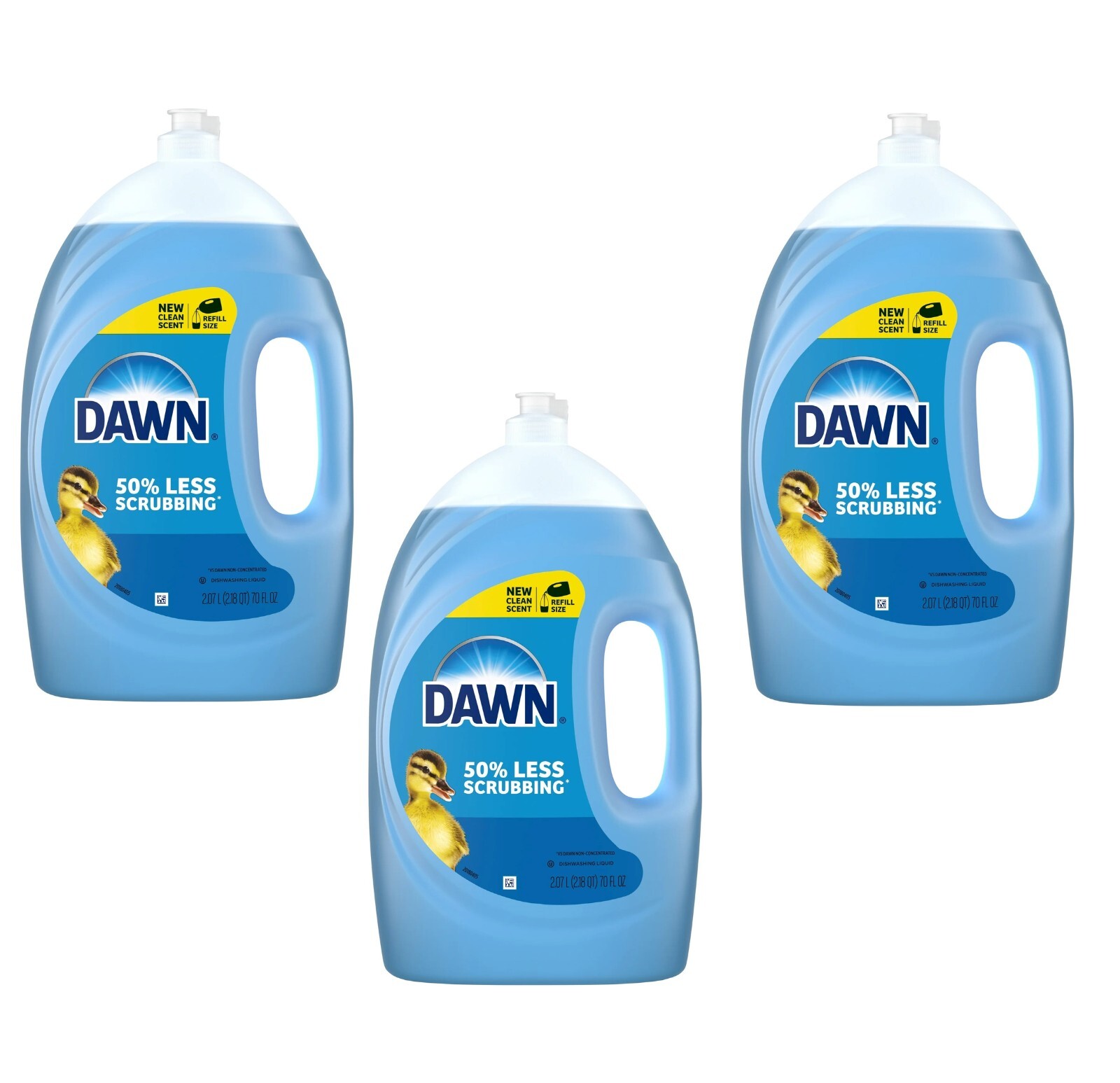Dawn Ultra Dishwashing Liquid, 70 oz Bottles, 3 Pack – New Clean Scent