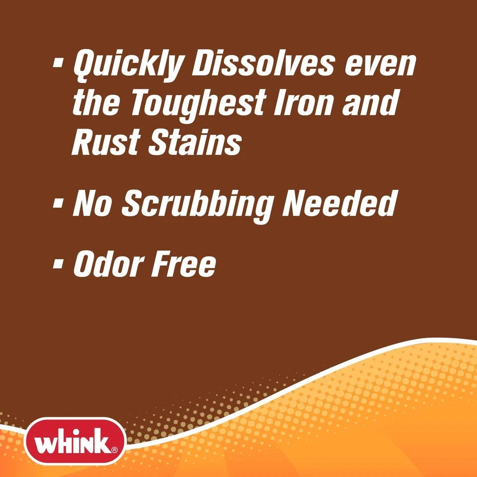 3 Whink No Scent Rust Stain Remover 32 oz Liquid Safe For Pipes & Septic Tanks