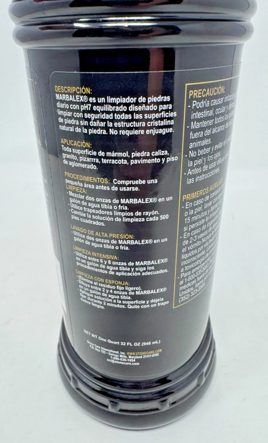 Marbalex 32oz SCI Stone Care International Floor Cleaner Marble Granite New