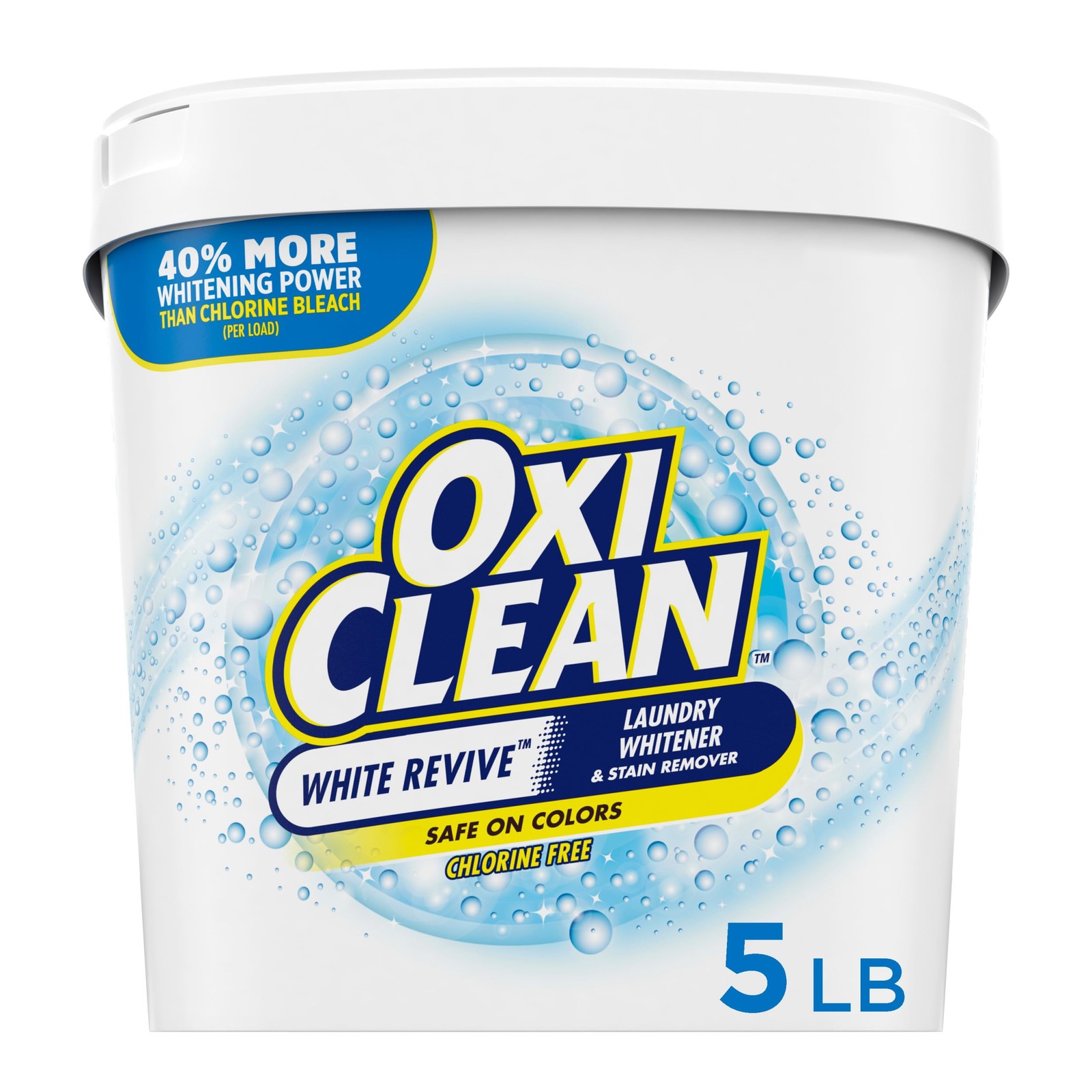 OxiClean White Revive Laundry Whitener and 5 Pound (Pack of 1), No color