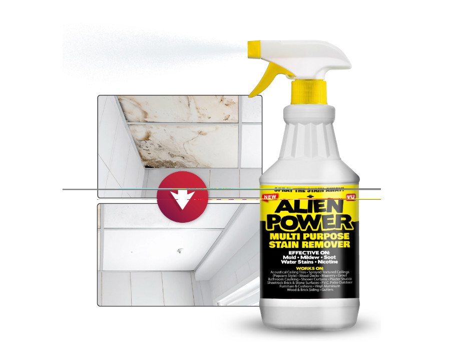 Alien Power Stain Remover Kit – Mold, Mildew & Algae Cleaner with Spray Bottle
