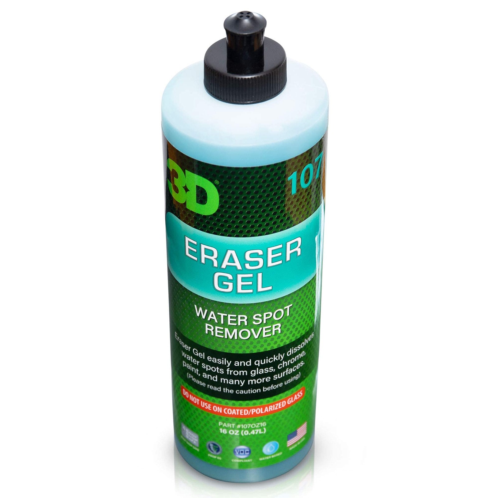 3D Eraser Gel 16 Ounce Powerful Acidic Cleaner for Water Spots and Mineral De…