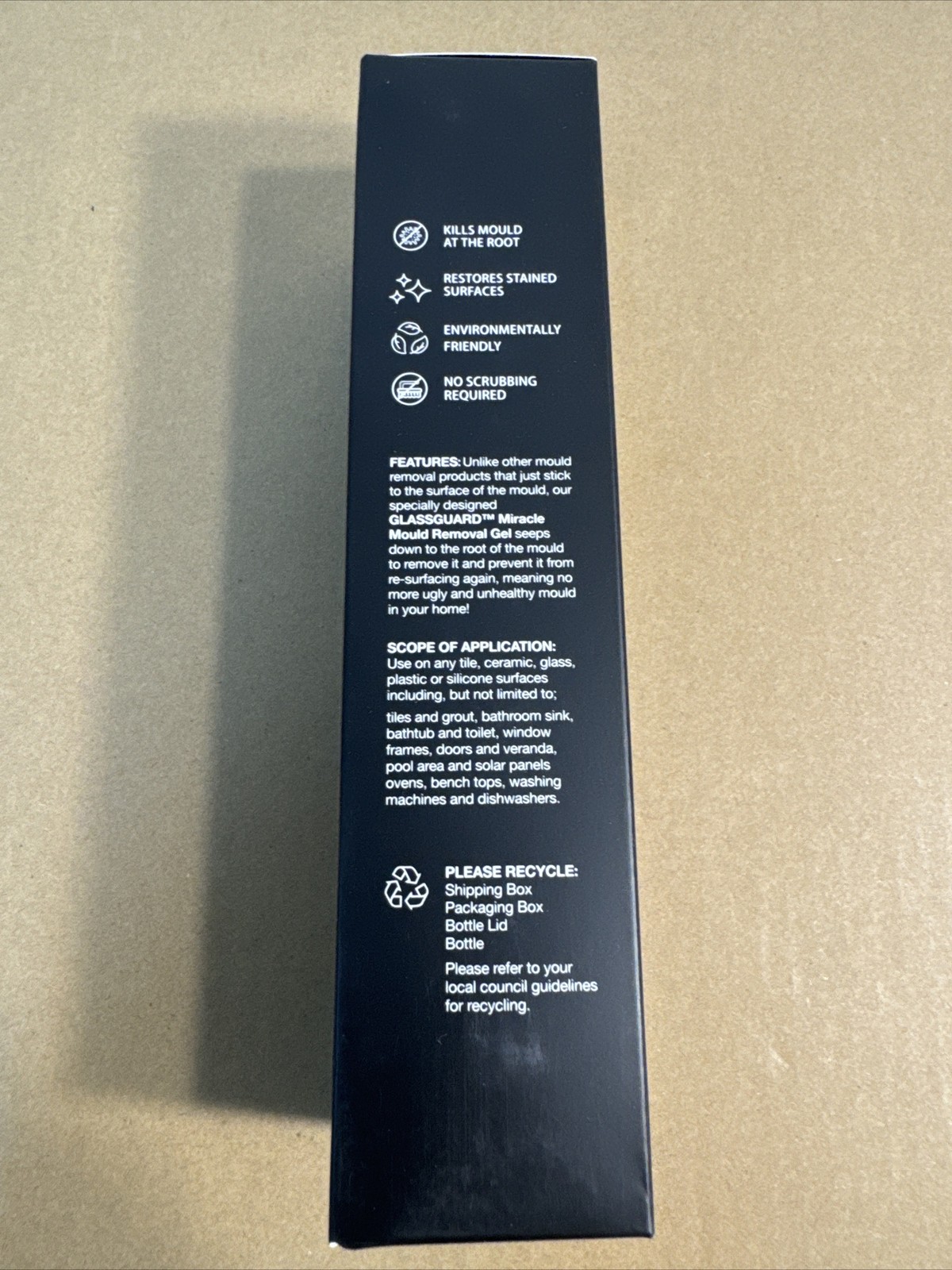 Glassguard Mold Stain Cleaner Gel 10 Fl Oz, 300ml for Grout, Glass, Caulk, Tile
