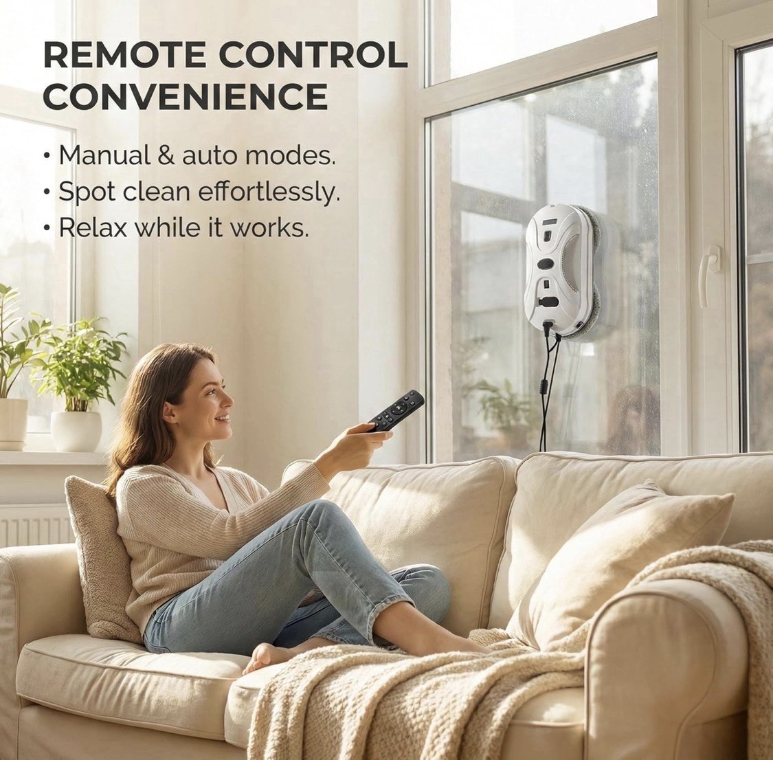 Window Cleaning Robot 2026 Auto Dual Spray, Intelligent Cleaning w/Path Plan’g