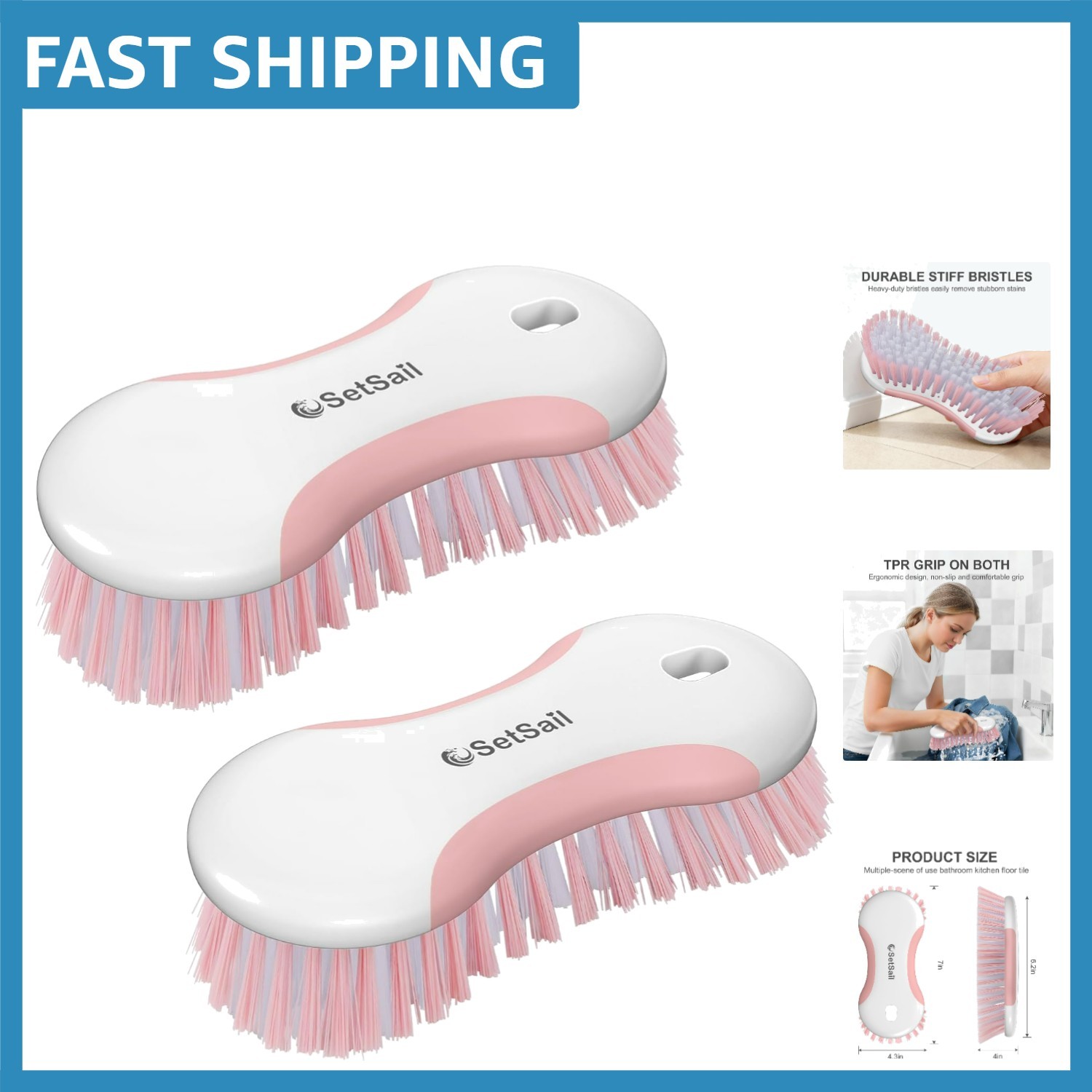 Durable Multi-Purpose Cleaning Brushes – Stiff Bristles & Ergonomic Design