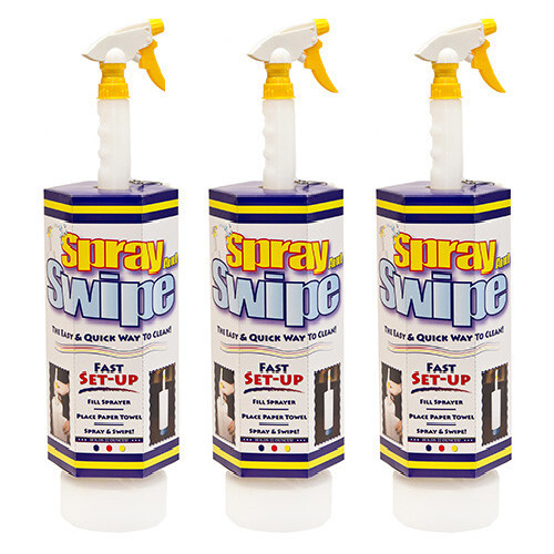 Spray and Swipe 3 Pack (Spray Bottle & Paper Towel Holder in 1)