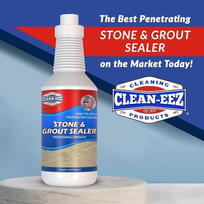 Grout Sealer Brush Combo Heavy Duty Protection Tile Shower Kitchen Bathroom 32oz