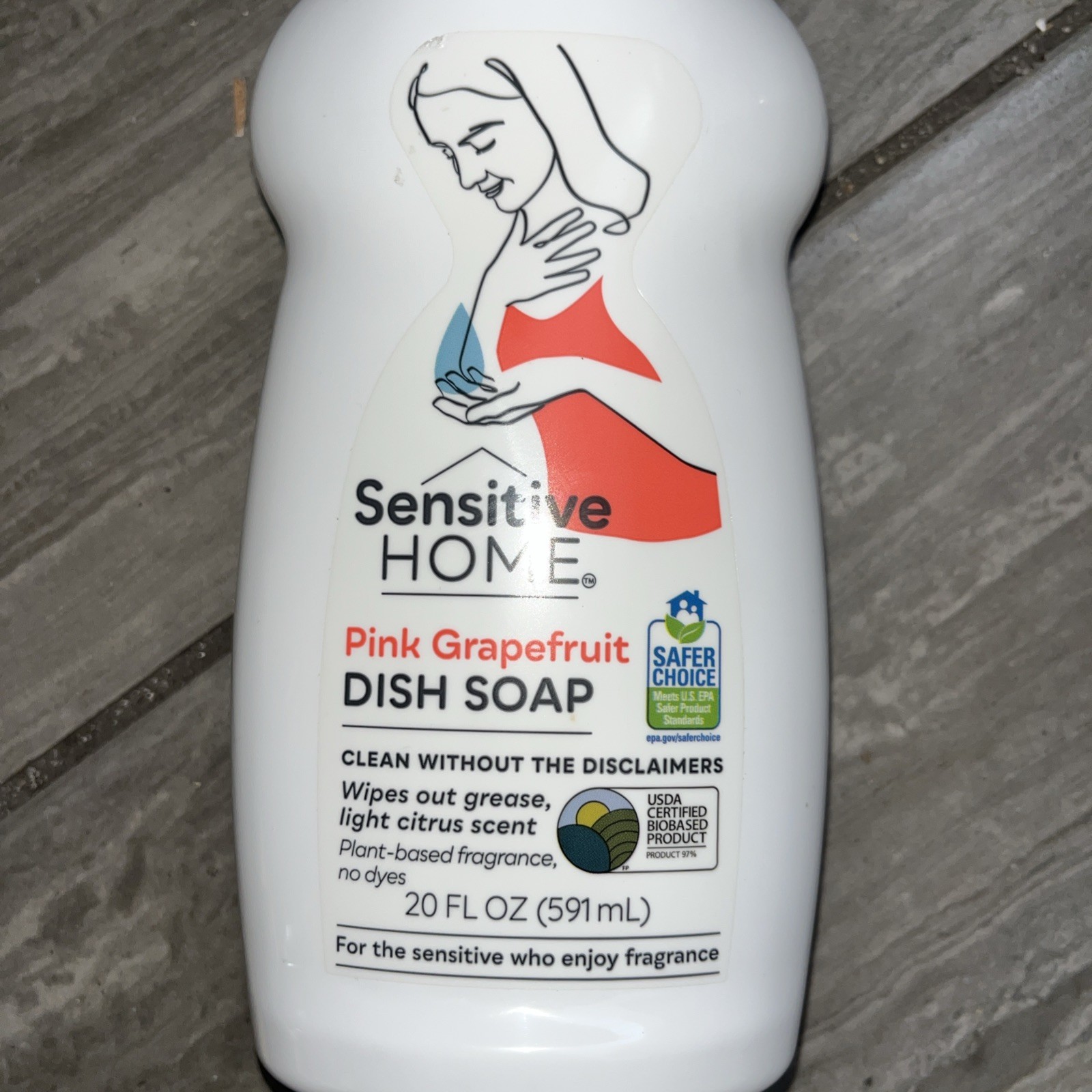 New Sensitive Home Pink Grapefruit Dish Soap