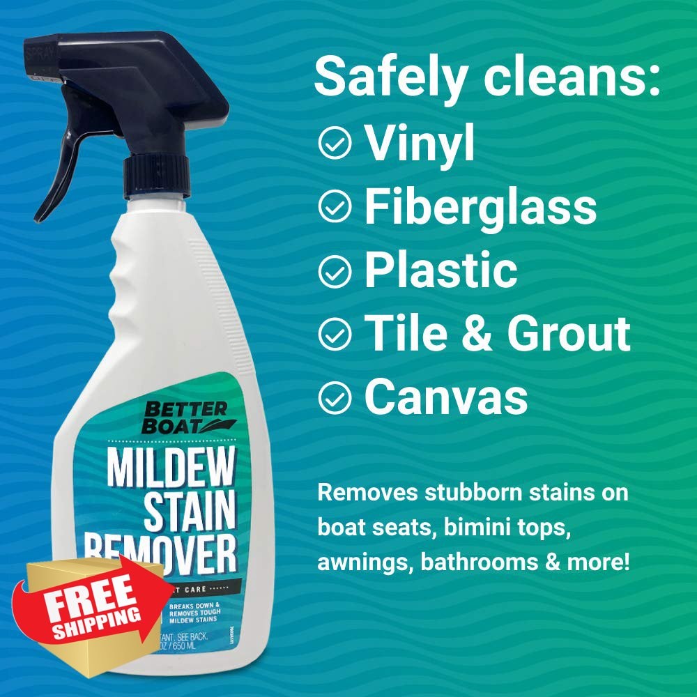 Better Boat Mold Mildew Stain Remover 22oz Spray Fabric Vinyl