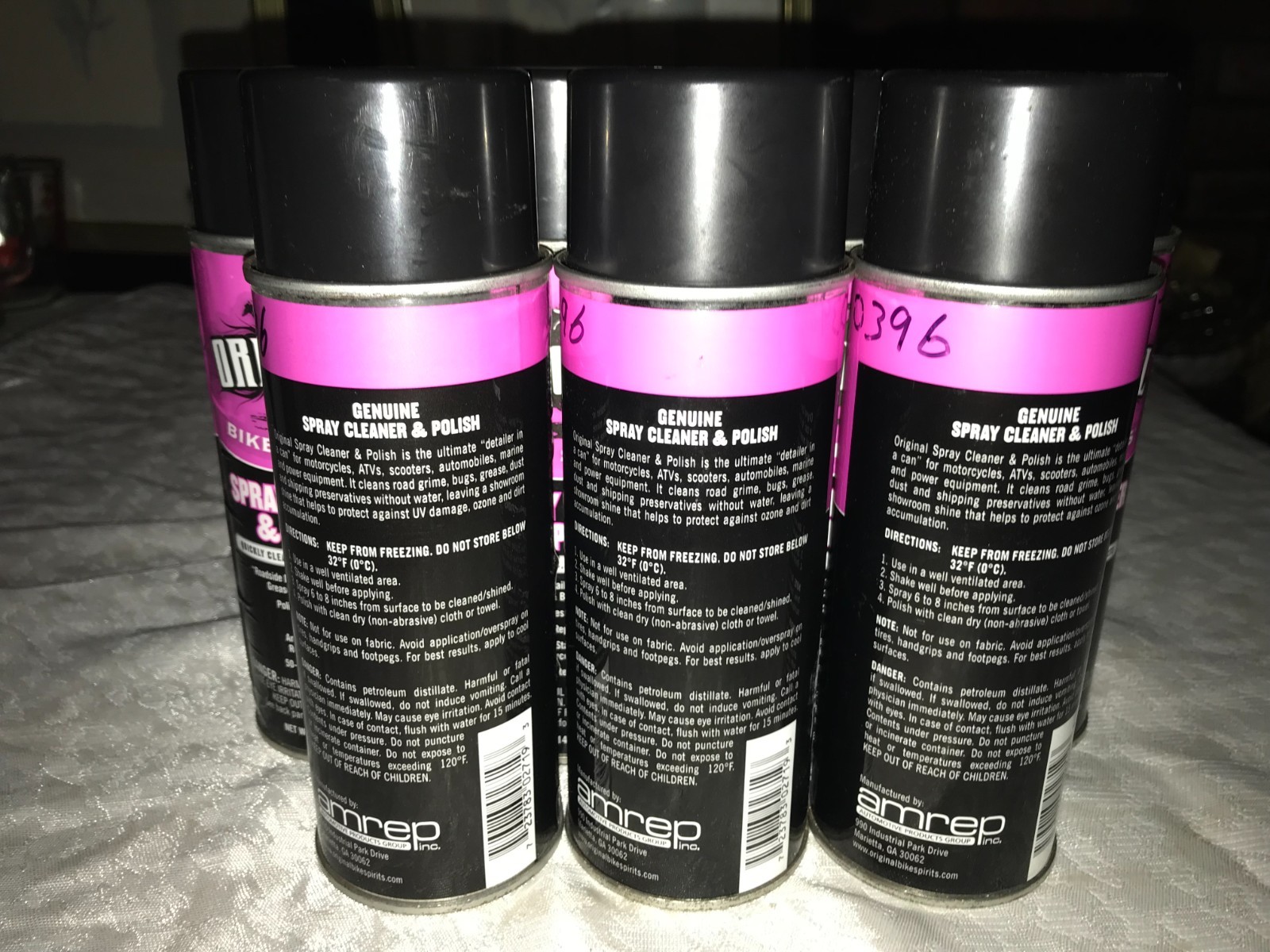 NOS 2 AMREP Original BIKE SPIRITS 14oz Spray CLEANER & POLISH Detailer in a Can