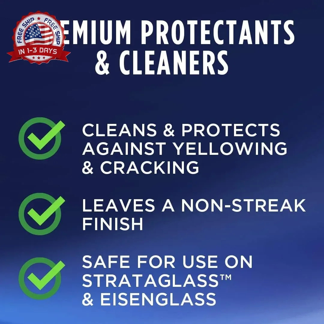 303 Products Marine Clear Vinyl Protective Cleaner, Clear Vinyl Window Cleaner &
