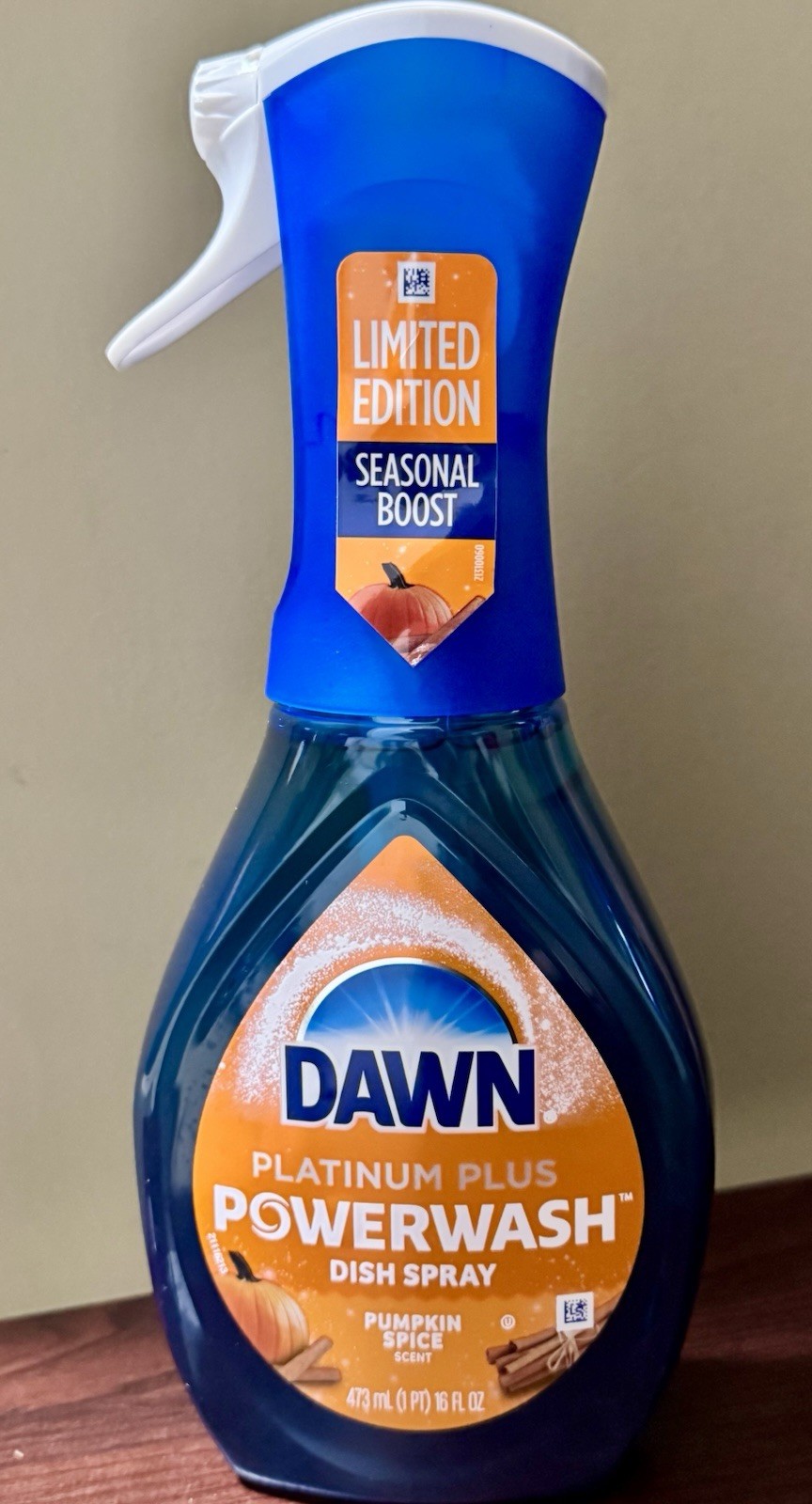 Limited Edition Dawn Powerwash Spray Dish Soap Pumpkin Spice 16 Fl Oz Platinum