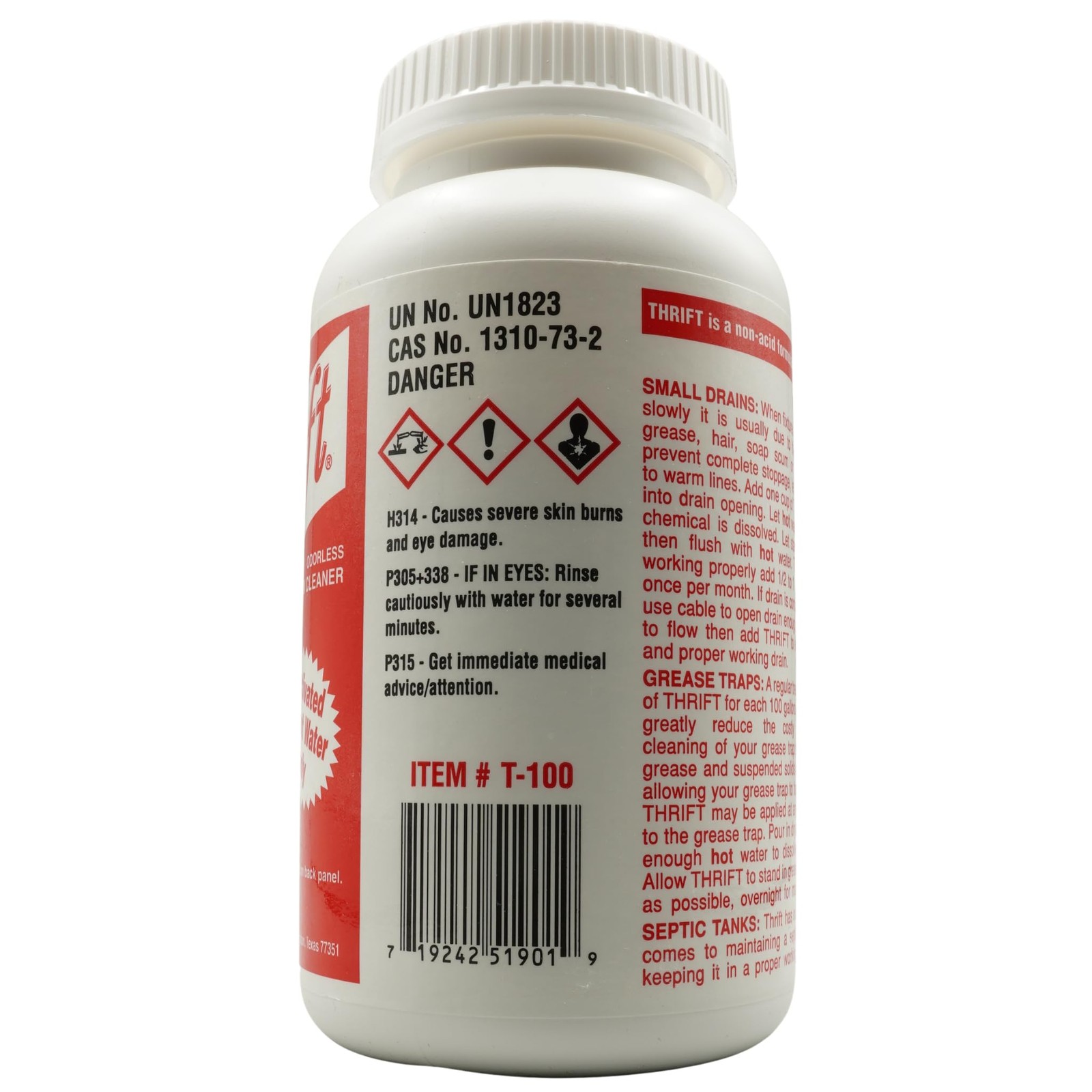 T-100 Alkaline Based 1-Pound Granular Drain Cleaner (2-(Pack))