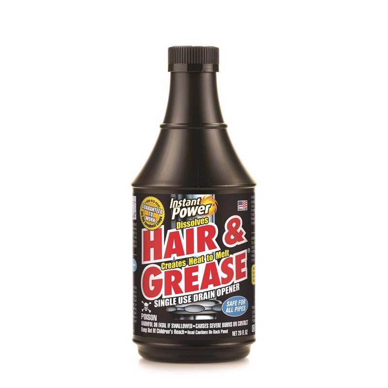 Instant Power Hair & Grease Liquid Drain Opener 20 Oz. (Pack Of 6)