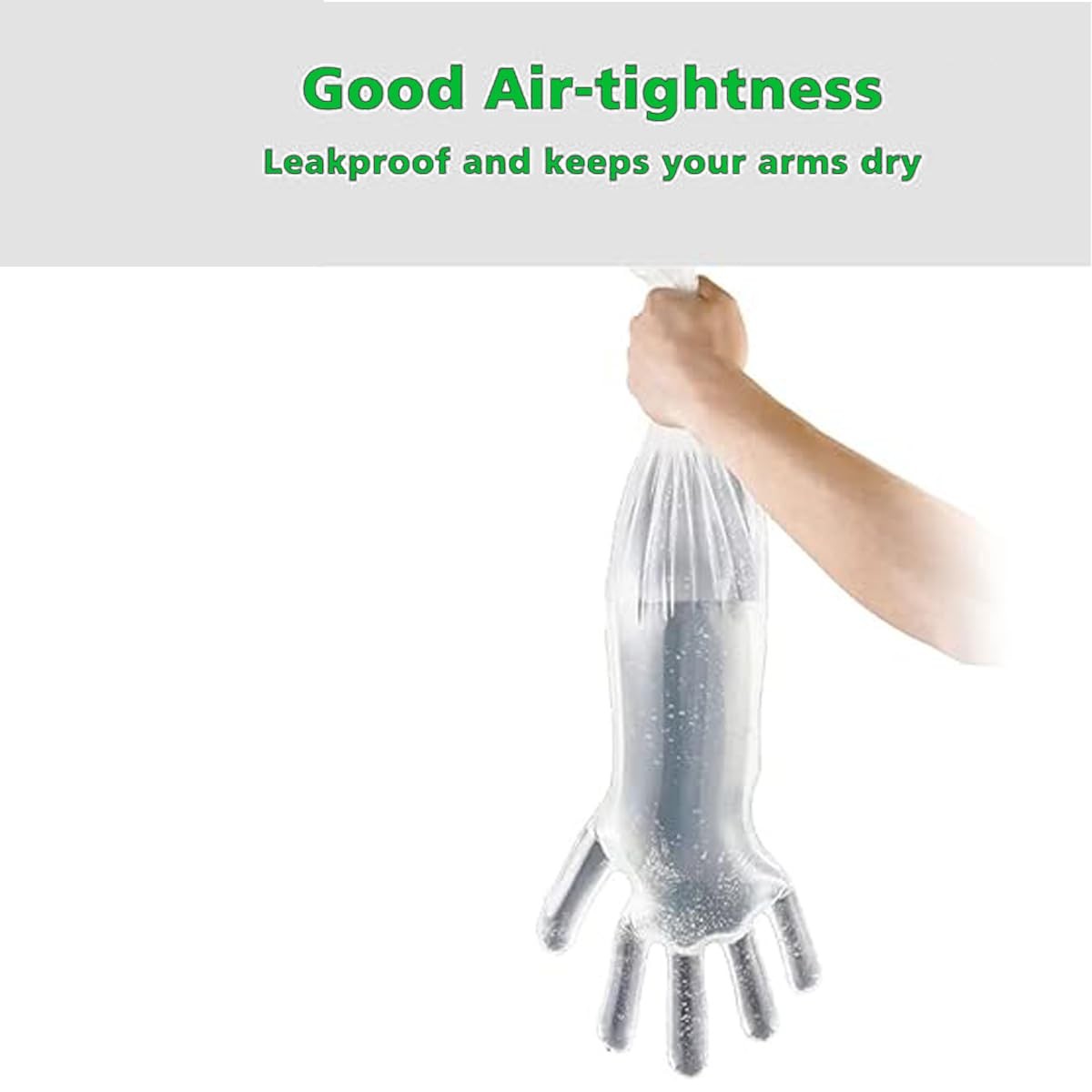 Jcwto 50pcs Disposable Long Plastic Full Arm Vet Gloves Large, Transparent