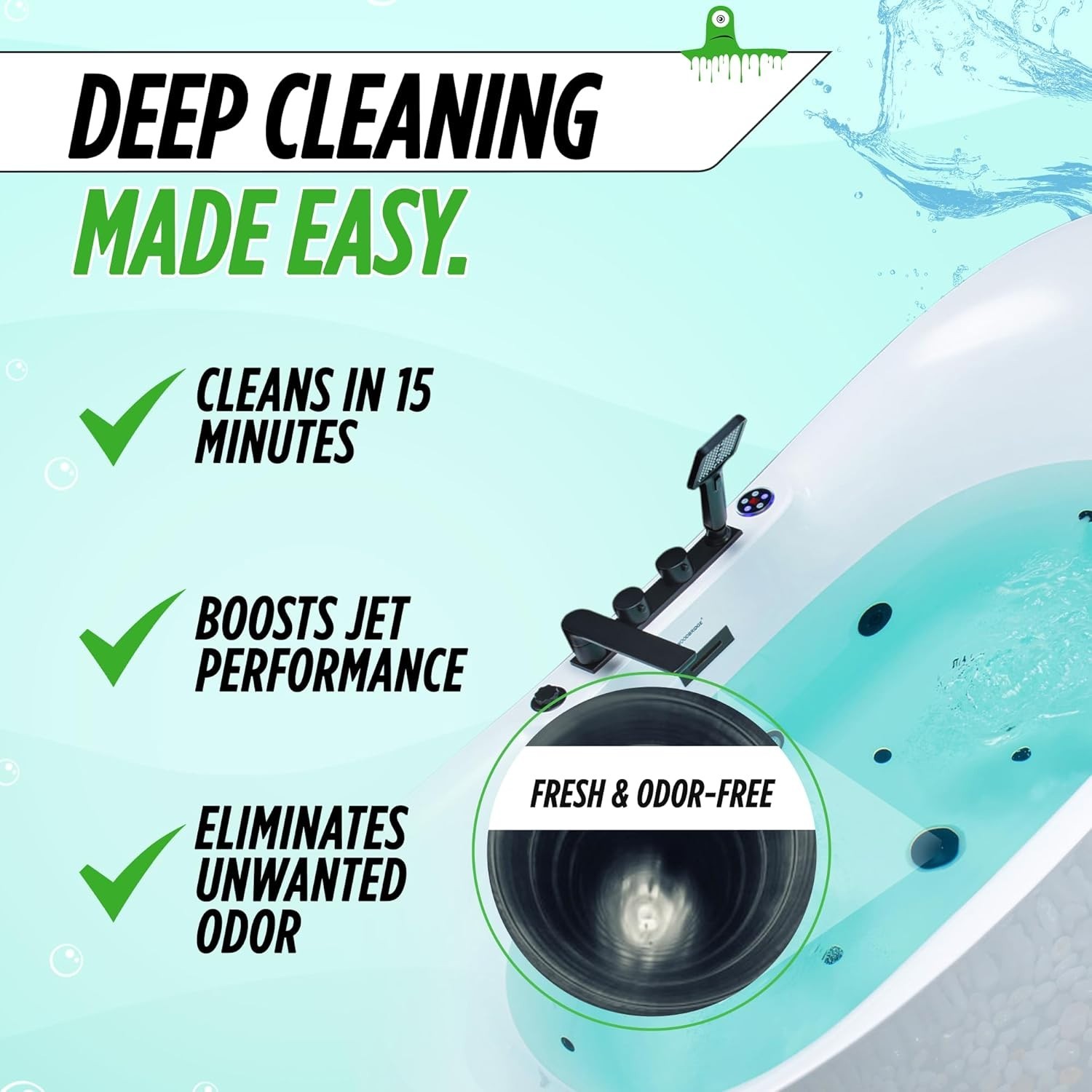 Jetted Tub Cleaner for Jacuzzis, Bathtubs, Whirlpools, The Most Effective Jet…