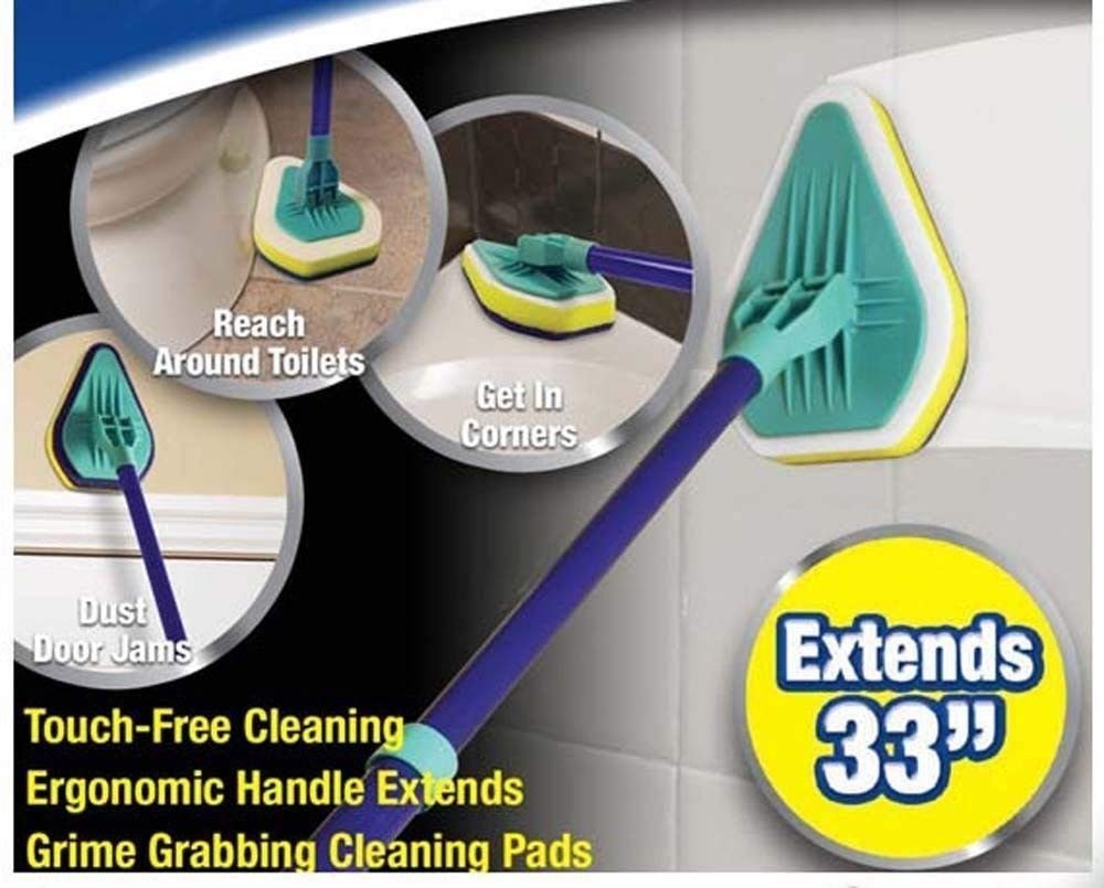 Clean Reach Angled Pad Brush – As Seen On Tv – 3 Pads Included