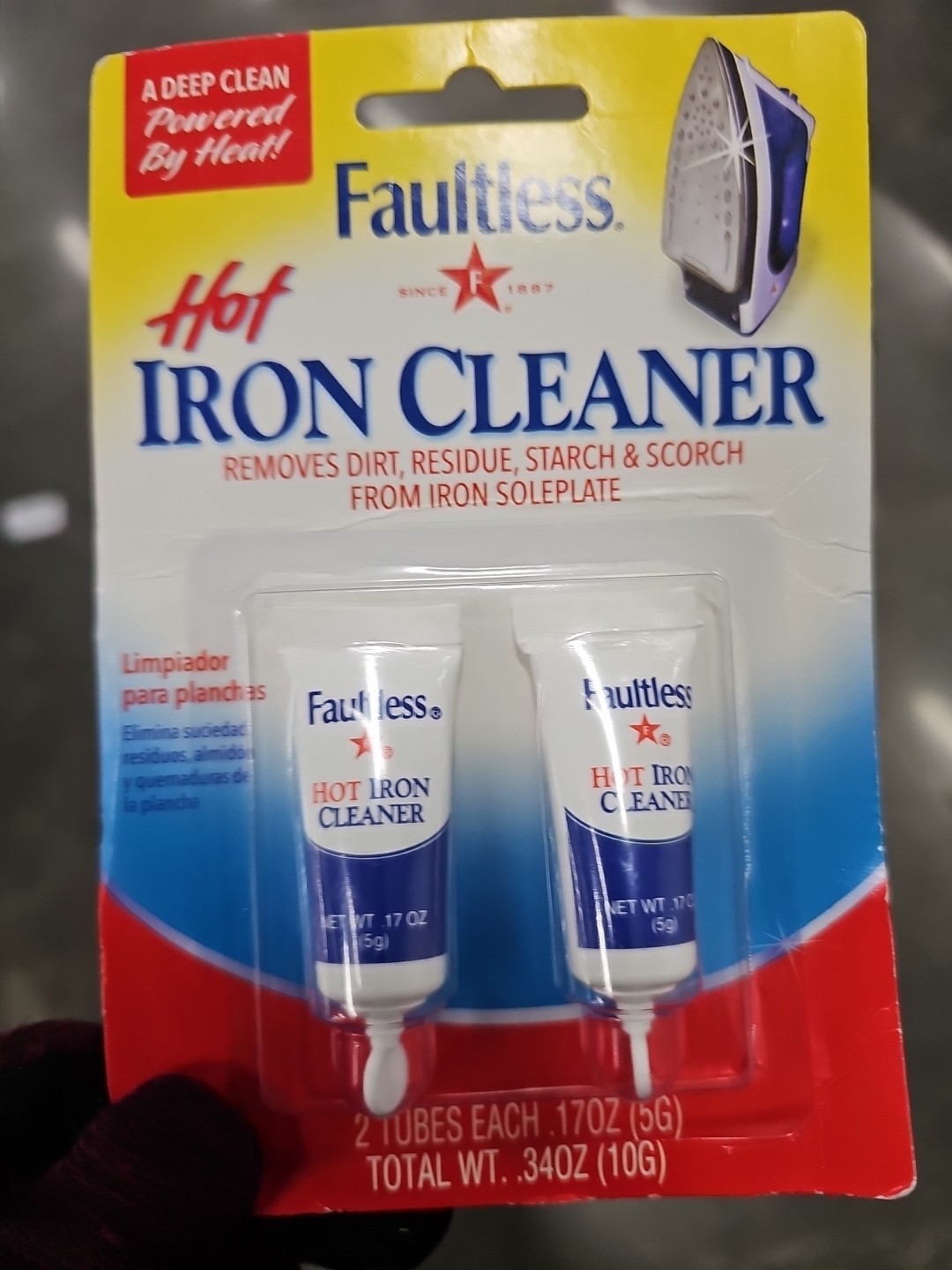 Faultless Hot Iron Cleaner – 2 Tubes Made In USA Brand New & Sealed!!