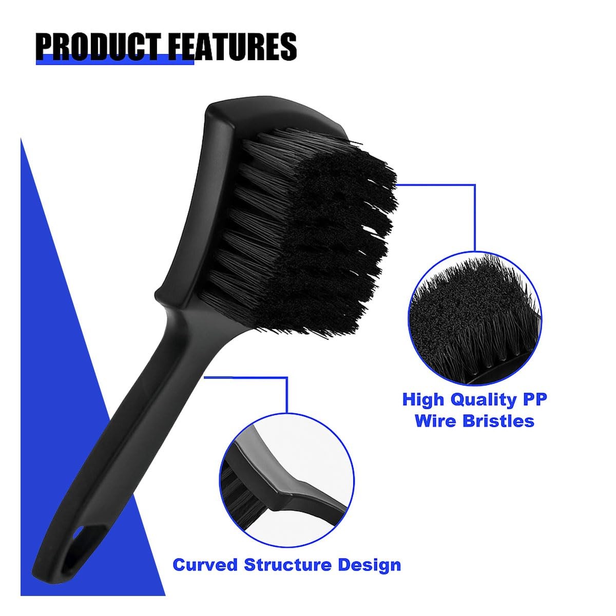 8.3×2.5 Inch Carpet Cleaning Brush, Scrub Brush for Floor Mats, Car Wheel Hub…