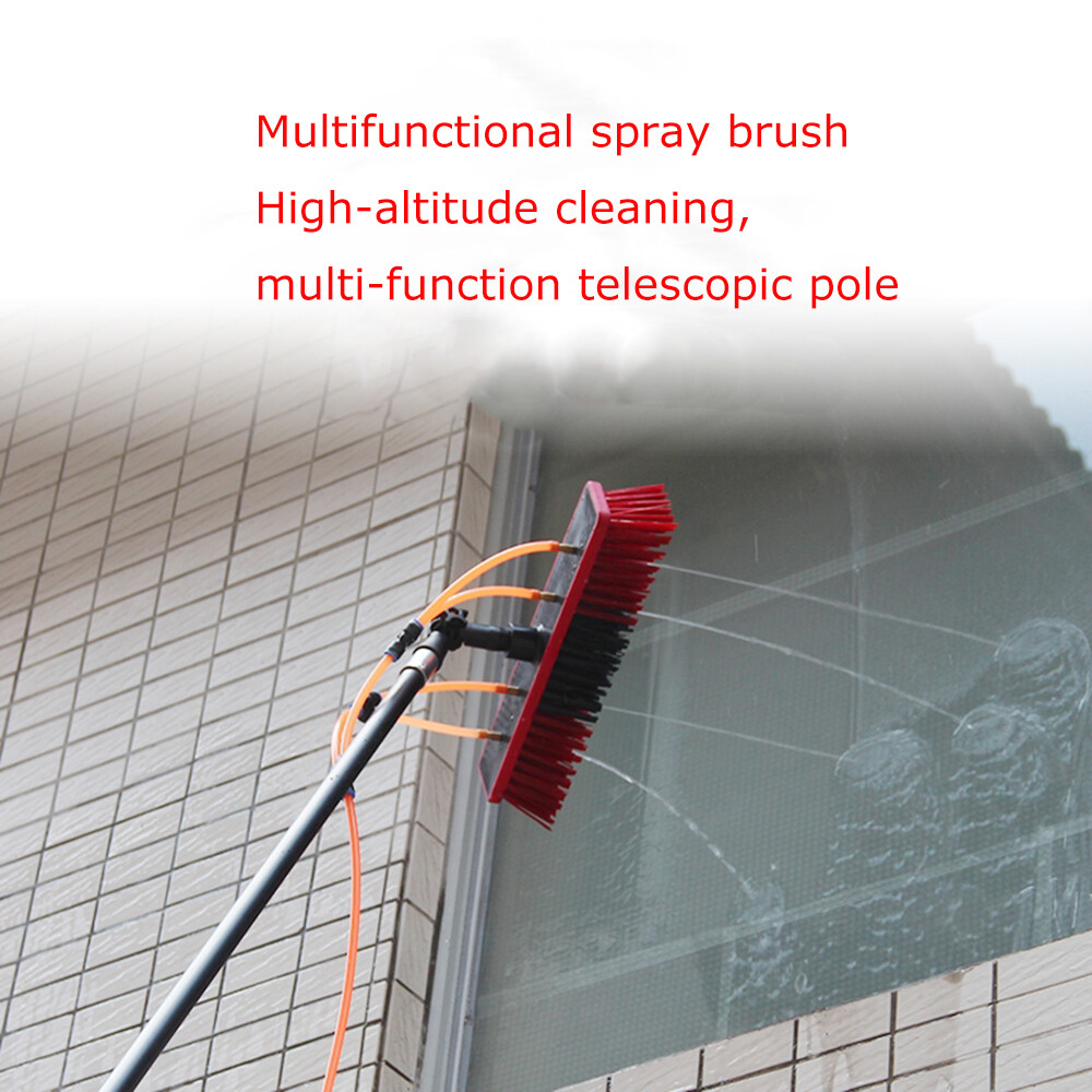 26ft Water Fed Pole Kit Window Cleaning Car Washing brush with water Pipe