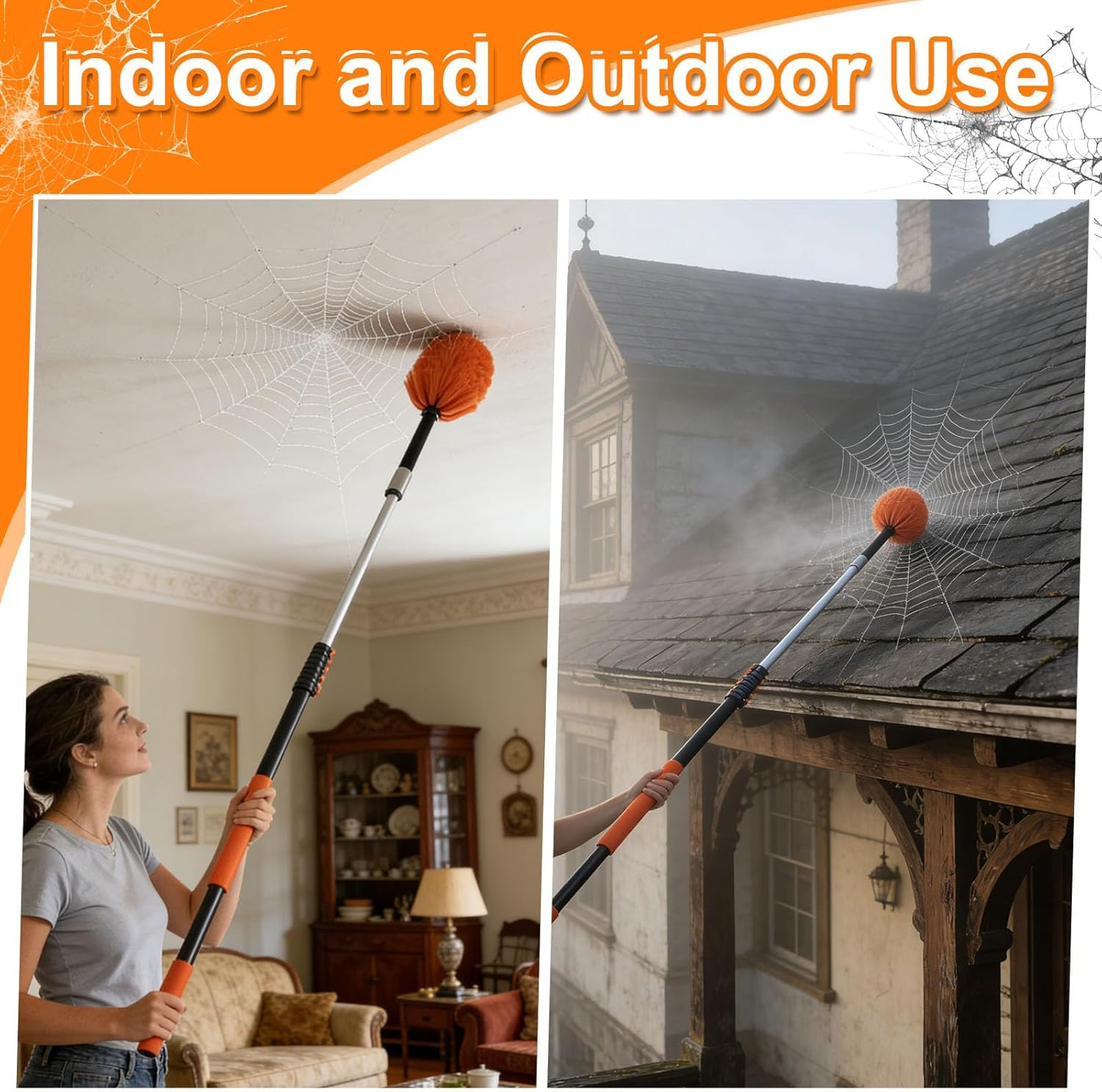 26FT High Reach Duster Kit with 5-20FT Flip-Lock & Screw Dual Locking Extension