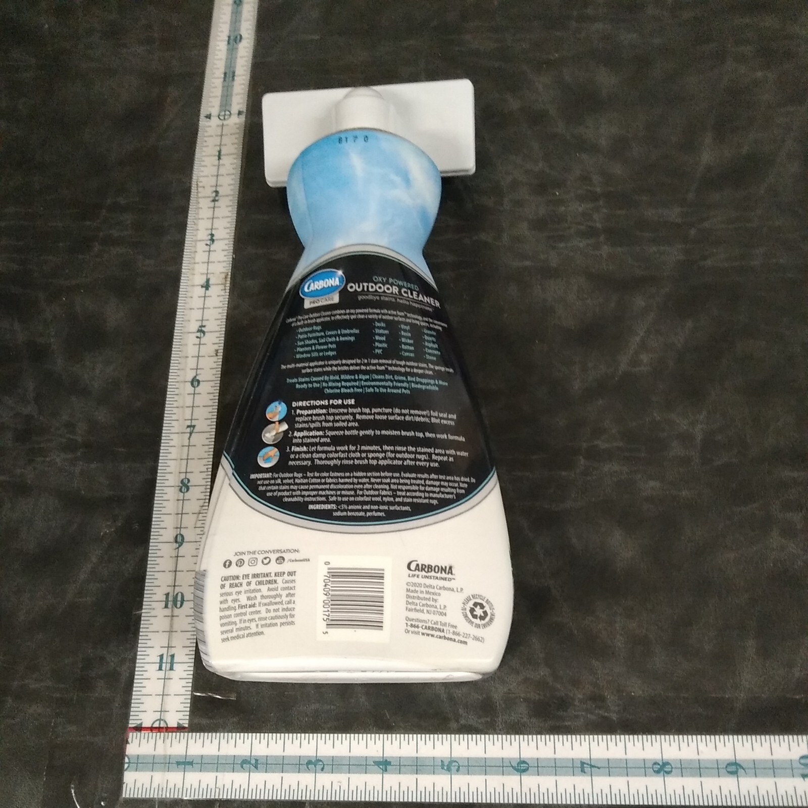 Carbona Pro Oxy Outdoor Cleaner 2 in 1 Stain Removal Active Foam 22oz Bottle