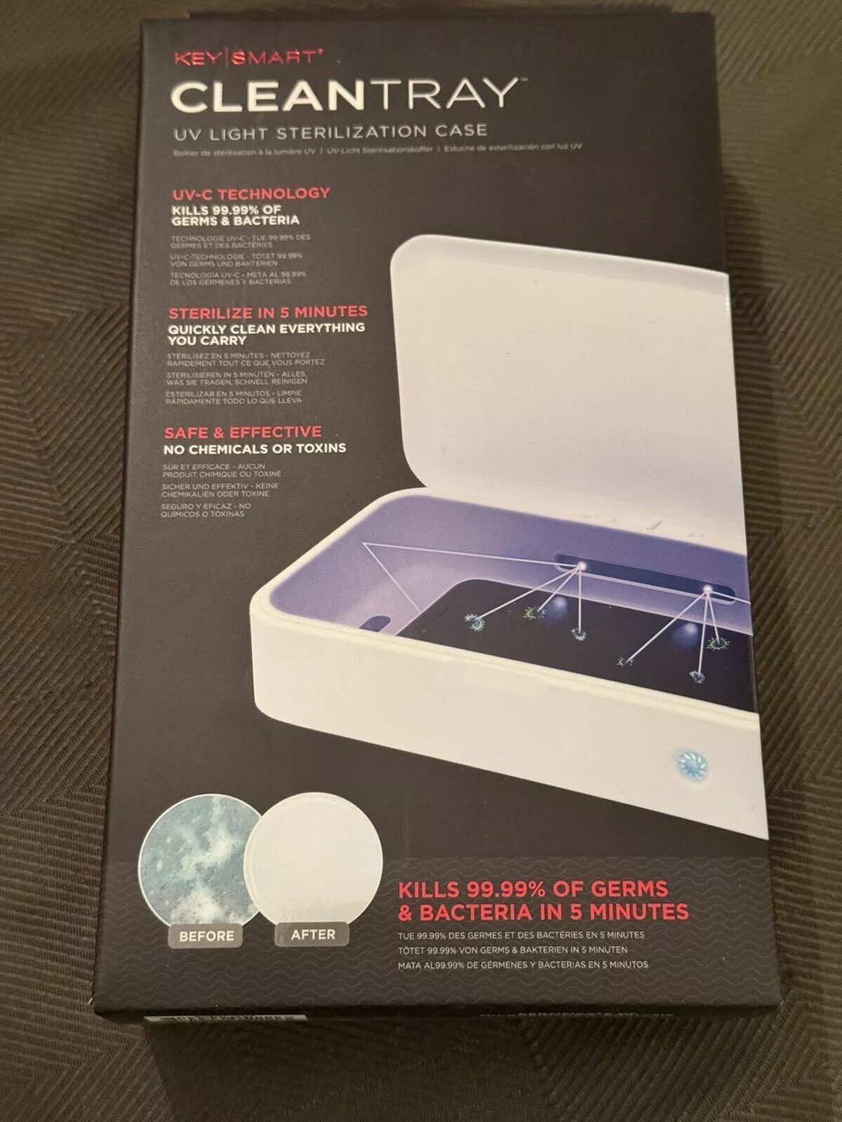 Keysmart CleanTray White UV Sterilization Case Clean Tray Brand New NIB