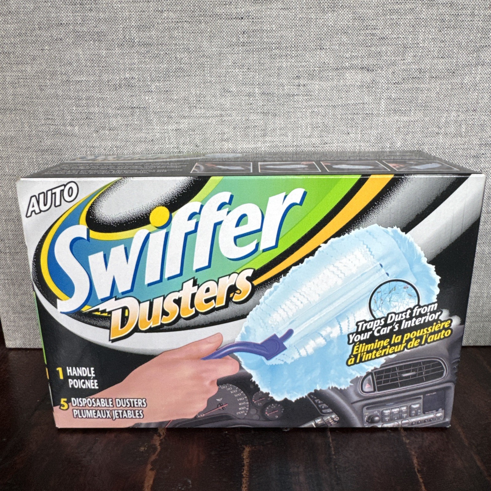 Swiffer Dusters Auto Kit With Disposable Refills Trap Lock 1 Handle + 5 Dusters