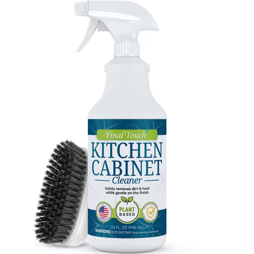 Kitchen Cabinet Cleaner – Plant Based Cleaner Solution, Safe on Paint and Woo…