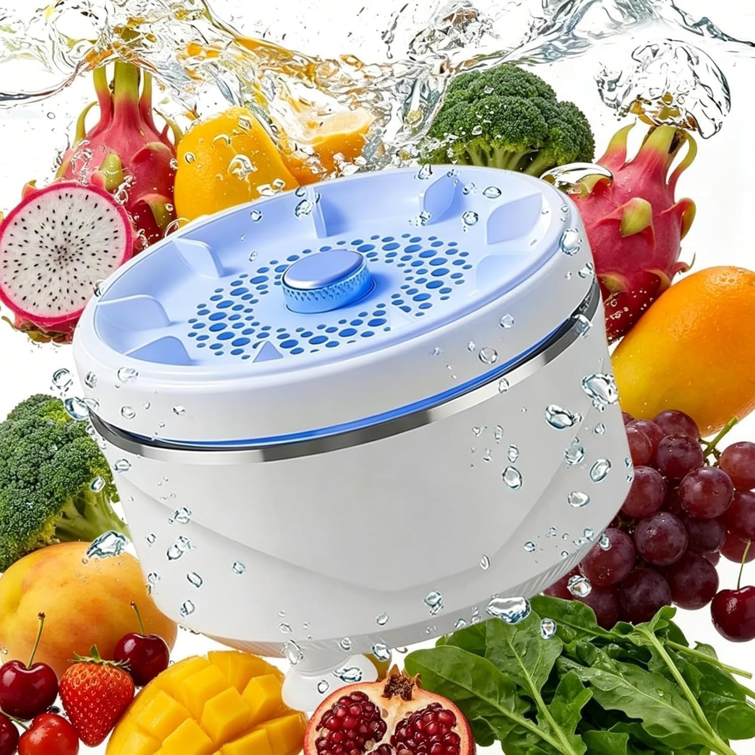 Cordless Fruit and Vegetable Washing Machine, Vegetable Cleaner Device, Porta…