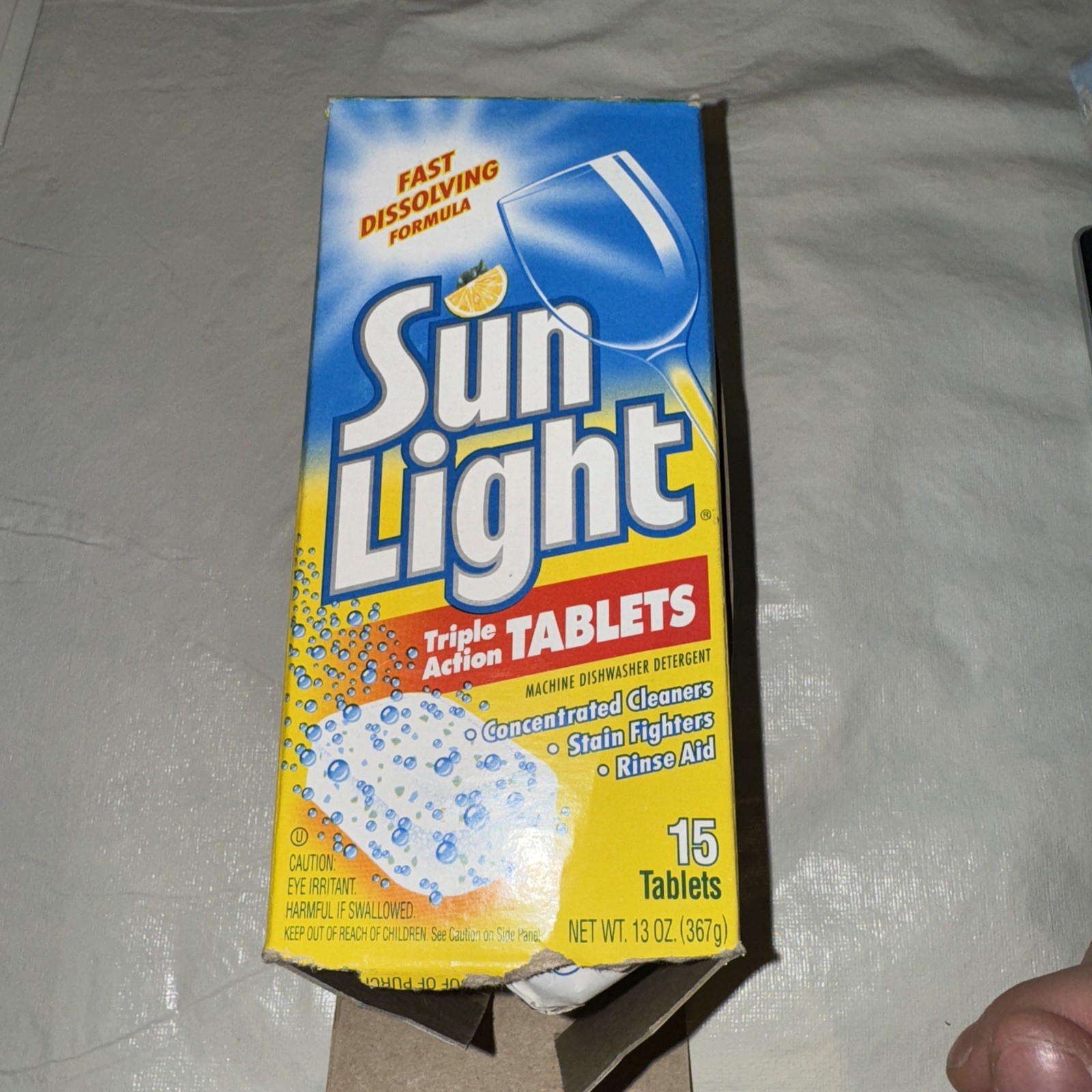 Vintage 90’s era New 1998 Sunlight Dishwasher Tablets 15pc Discontinued 13 oz