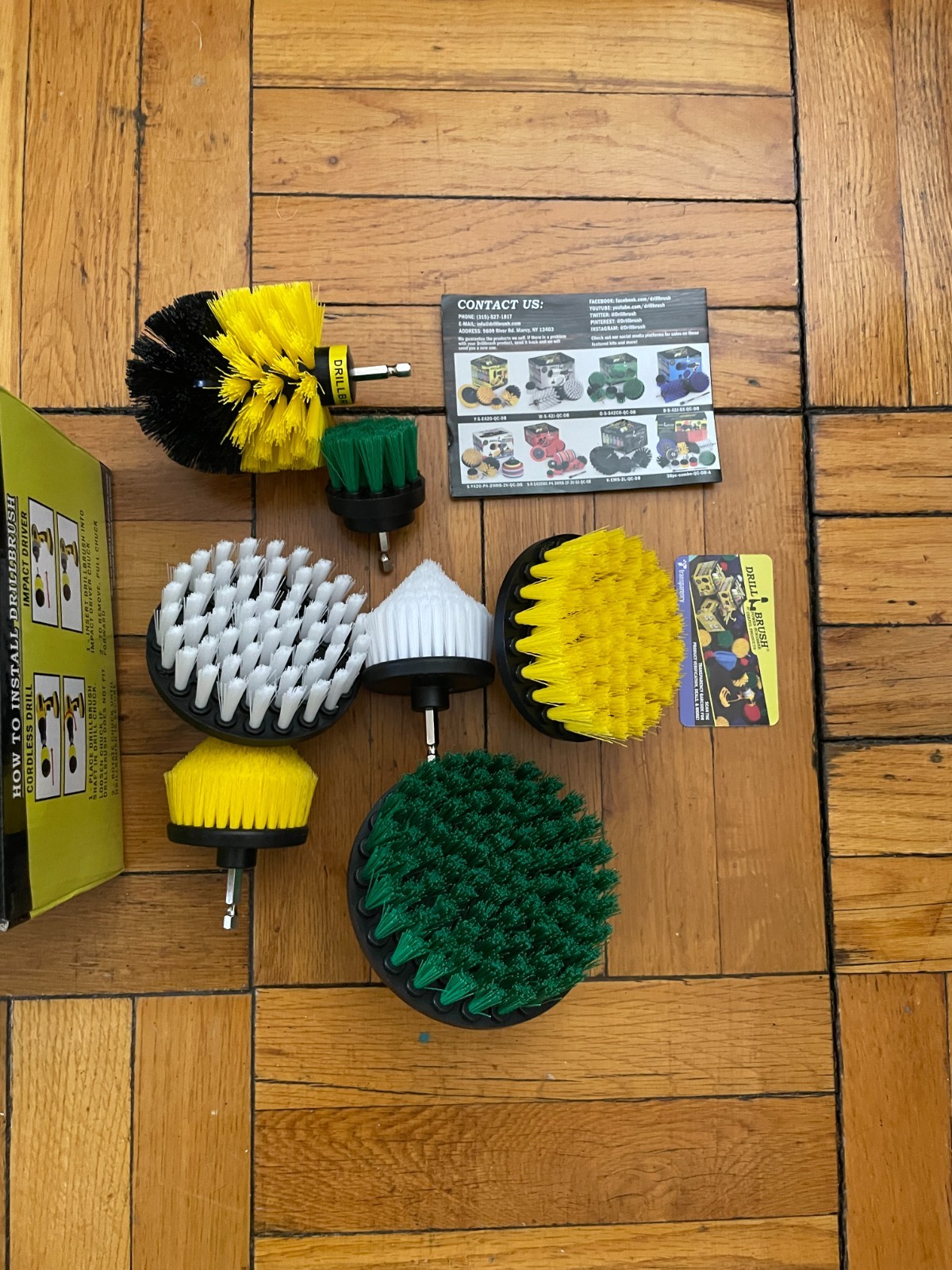 Drill Brush Power Scrubber Set Cleaner Spin Tub Shower Tile Grout Wall 7 Brushes