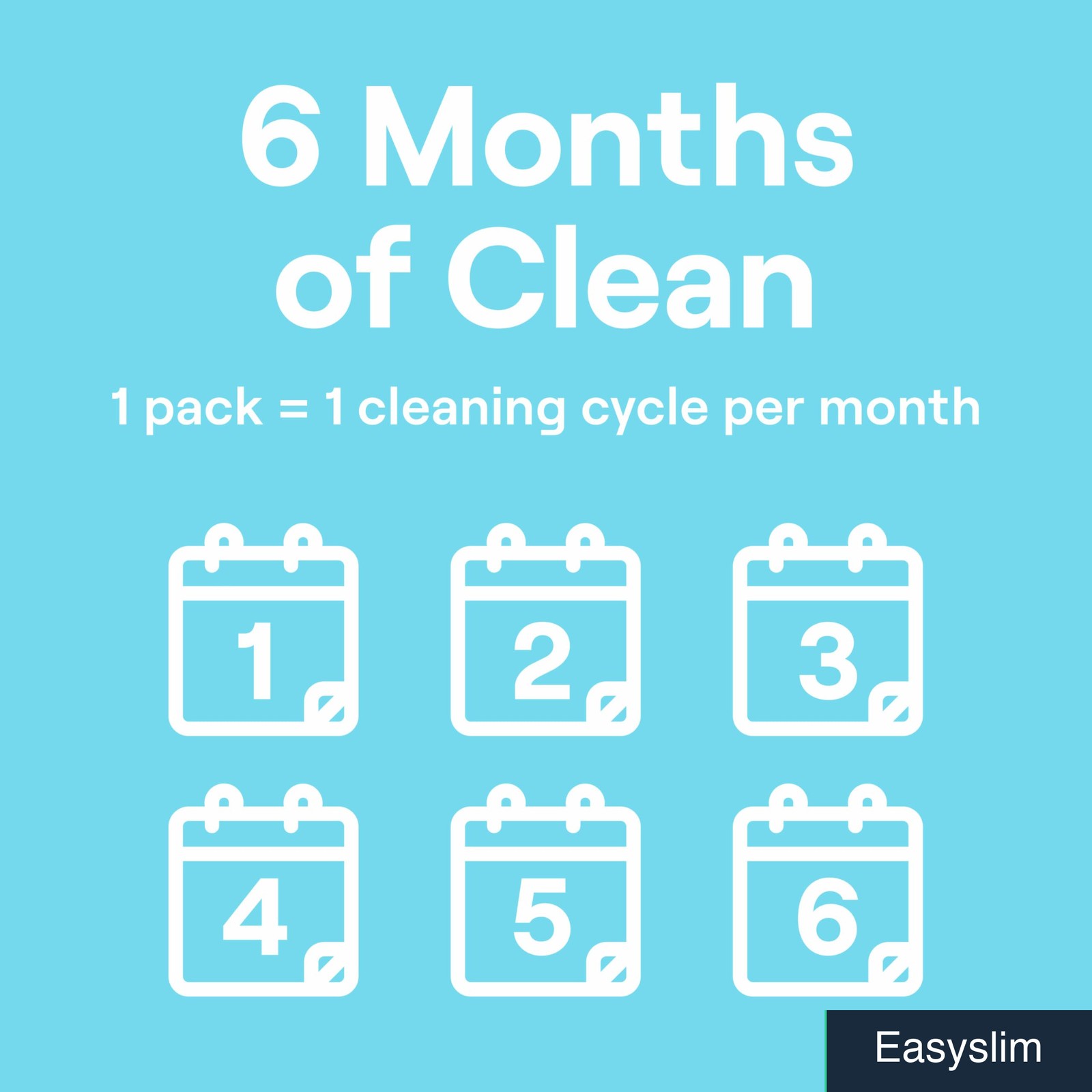 Dishwasher Cleaning Packs 6 Count Free and Clear Oxy Powered EPA Certified