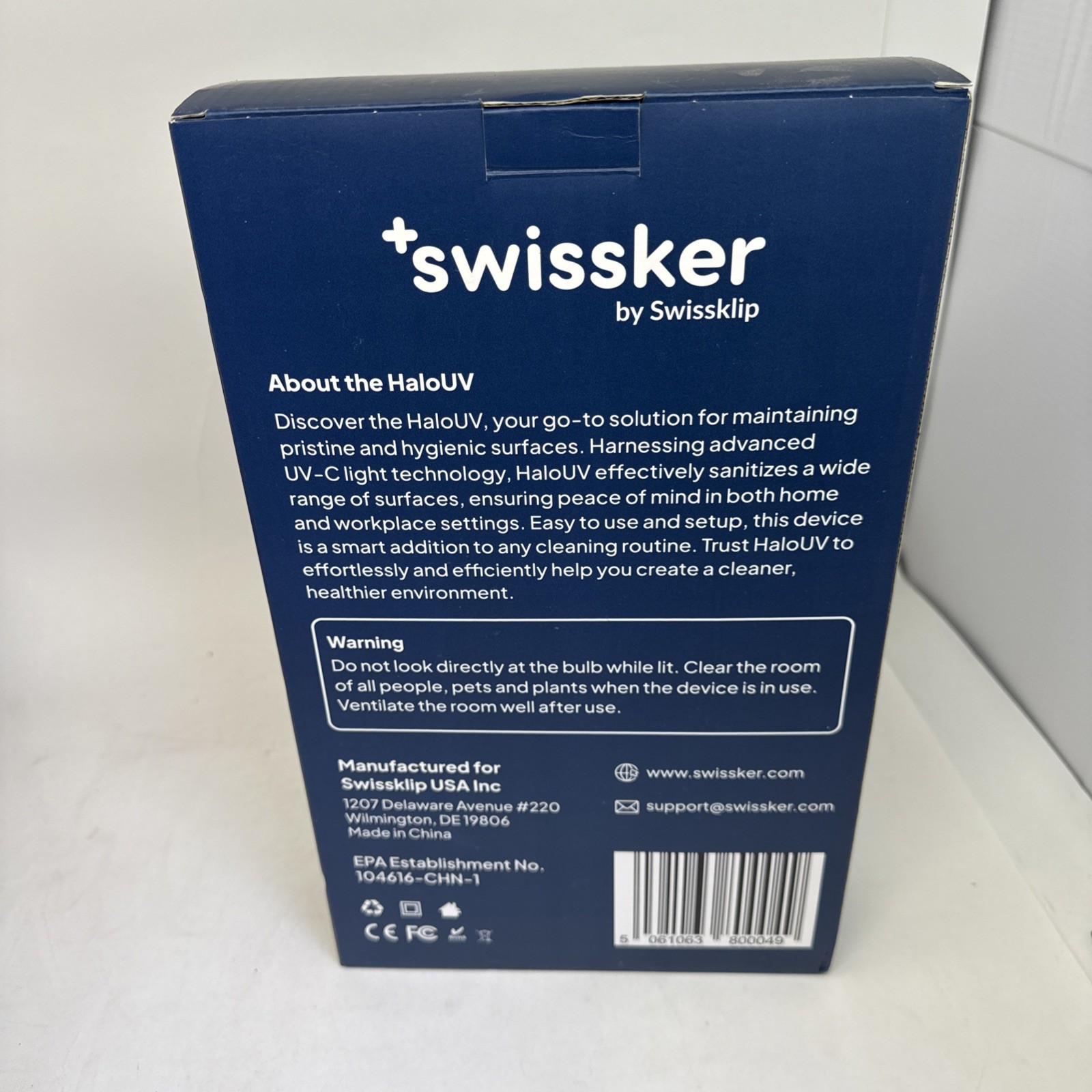 Swissker Halo-UV by Swissklip, HaloClean UV Original, Home Disinfection Device
