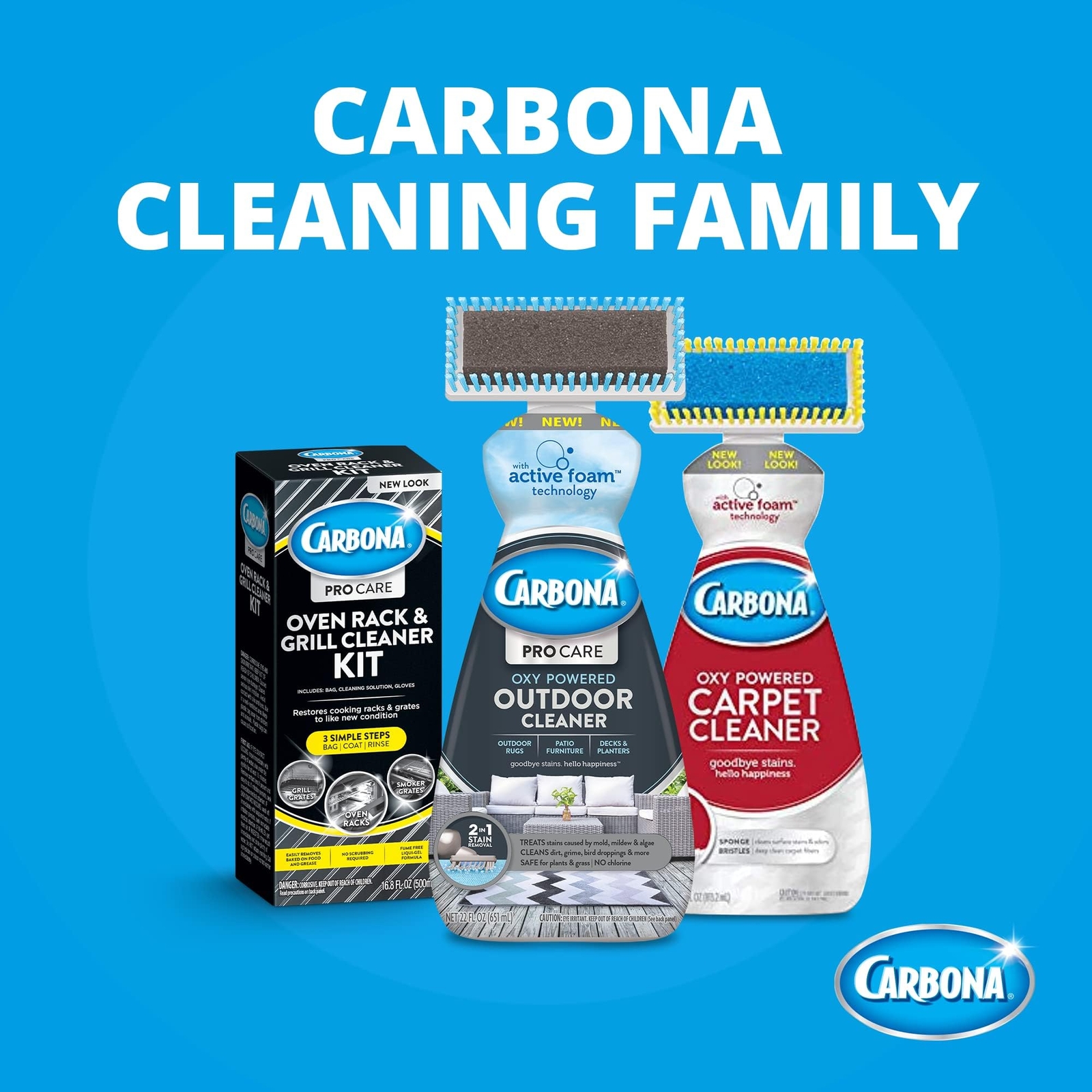 Carbona 2 in 1 Oven Rack Grill Cleaner 33.6 Fl Oz Powerful Odor Free Formula