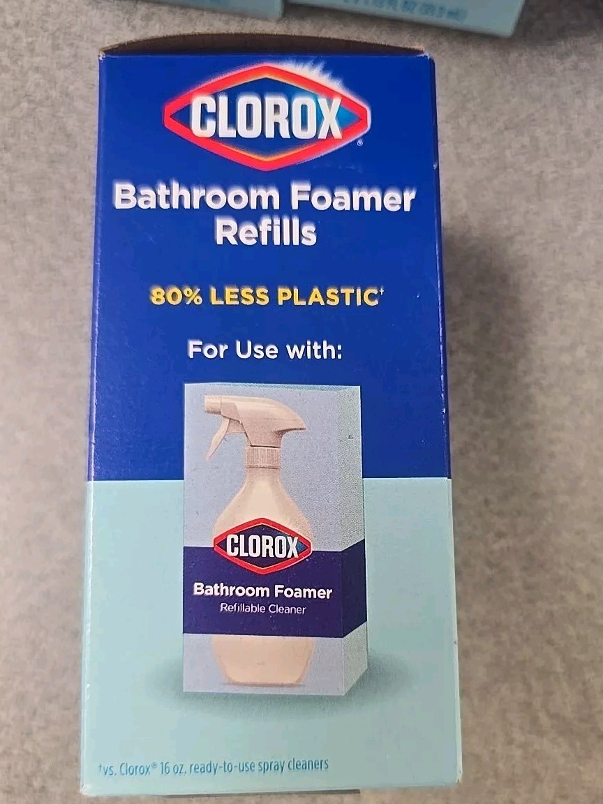 4 Boxes CLOROX BATHROOM FOAMER REFILLS 8 Total Refills FRESH SCENT NIB