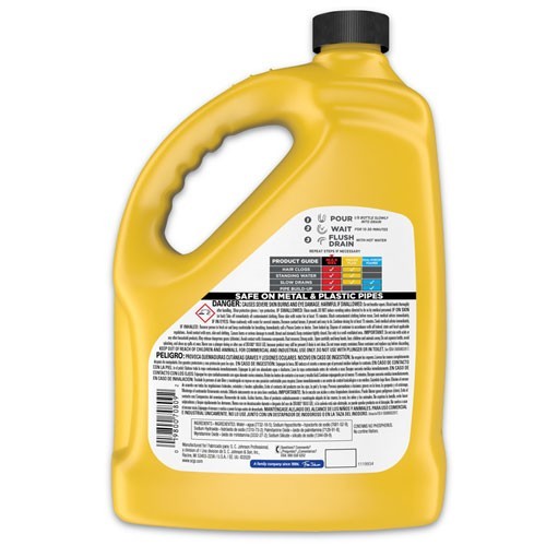 Drano 696642 Max Gel Clog Remover, Bleach Scent, 128 oz Bottle