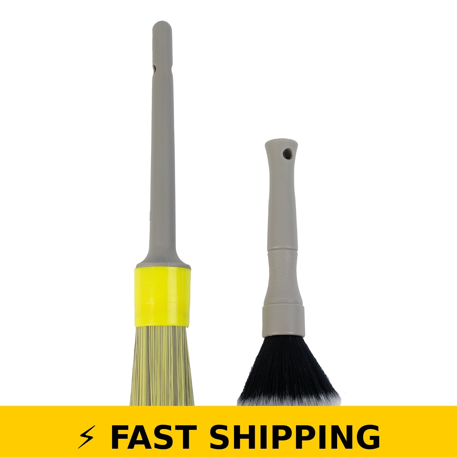 Auto Drive 2-Piece Car Detailing Brush Set