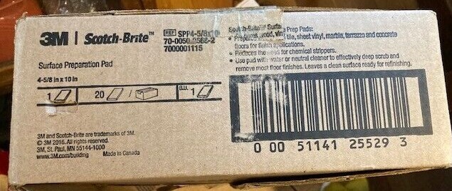 3M SPP4-5/8X10 Scotch-Brite™ 10″ x 4 1/2″ Surface Preparation Pad – 20/Case NEW!