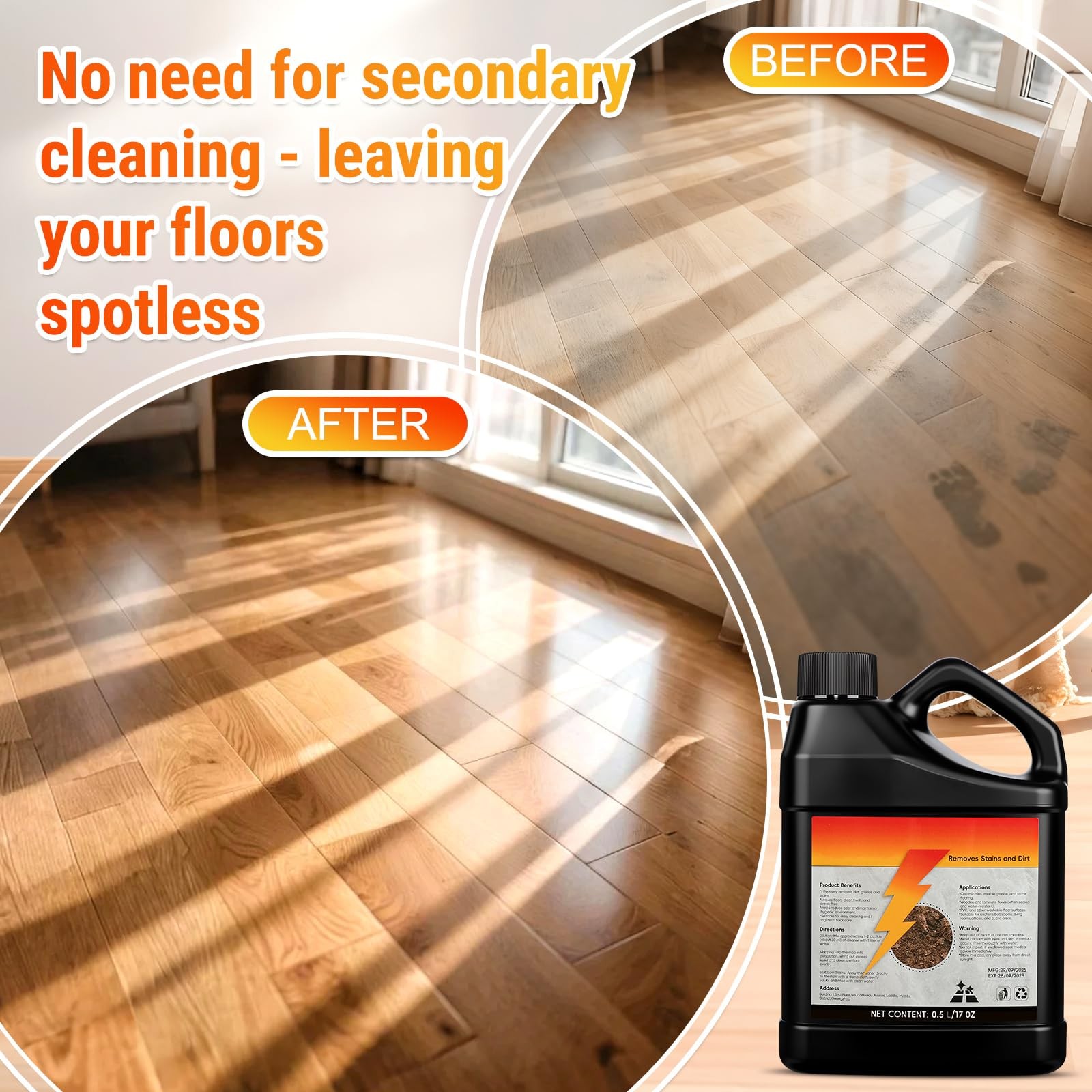 Tile Cleaner-Heavy Duty Solubrilho Floor Cleaner – 0.5L Heavy Duty Floor Cleaner