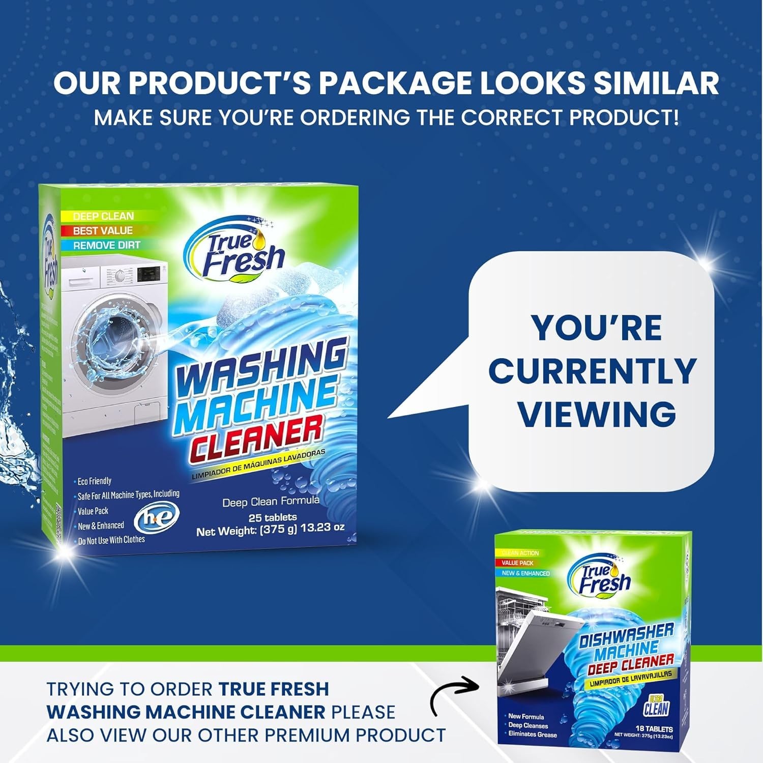 Washing Machine Cleaner Tablets 25 Pack for Front Load 1-Year Supply