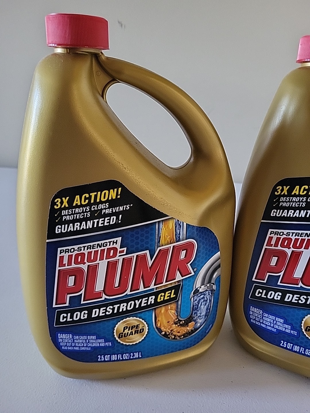 Liquid-Plumr Pro-Strength Clog Destroyer Gel with PipeGuard, 80 fl oz, 2 Pack