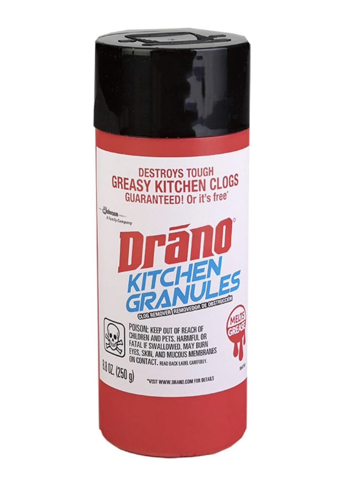Drano Kitchen Granules Clog Remover 8.8 oz Melts Grease Tough On Clogs HTF New